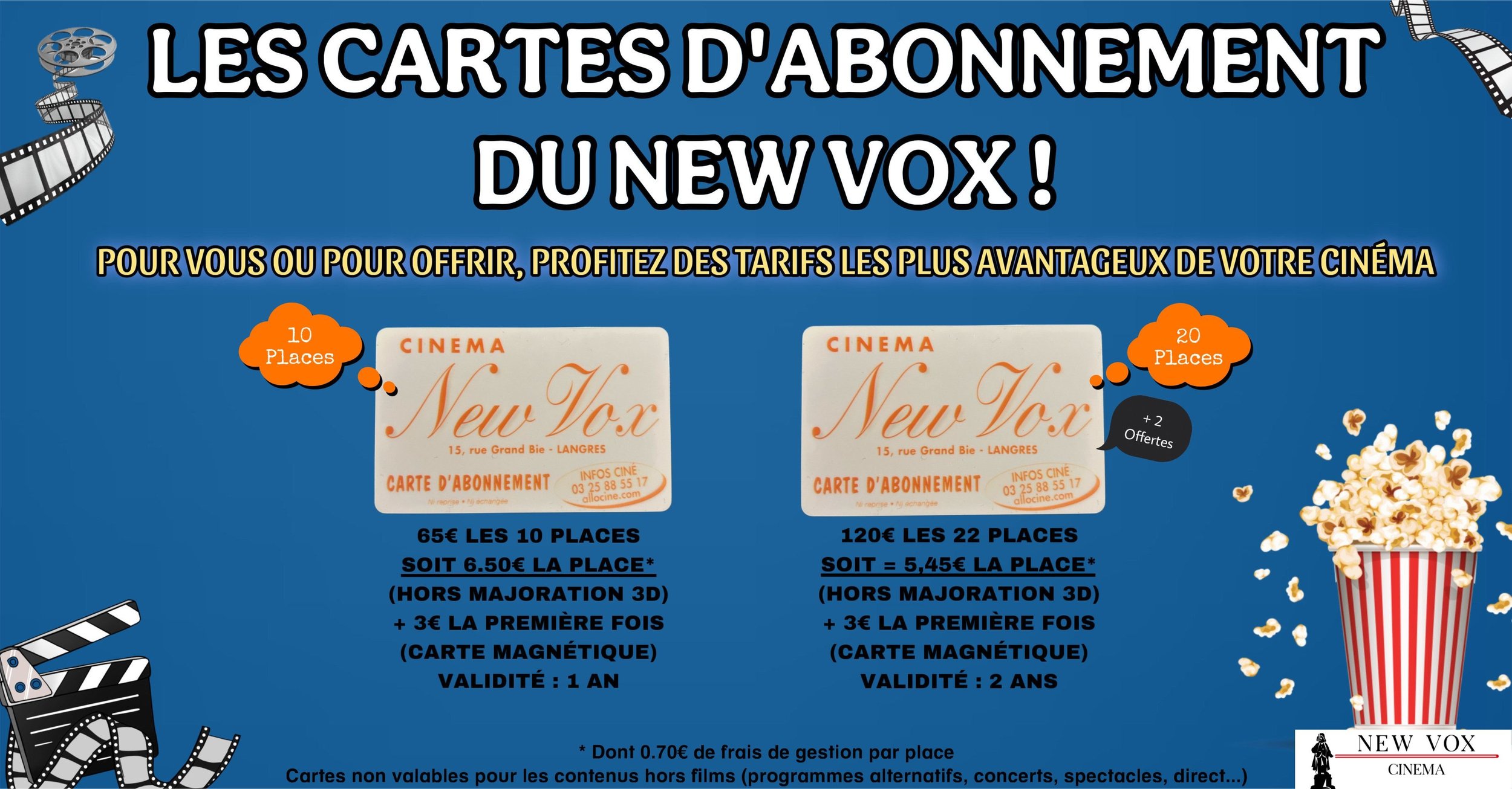 Nos cartes d'abonnement 