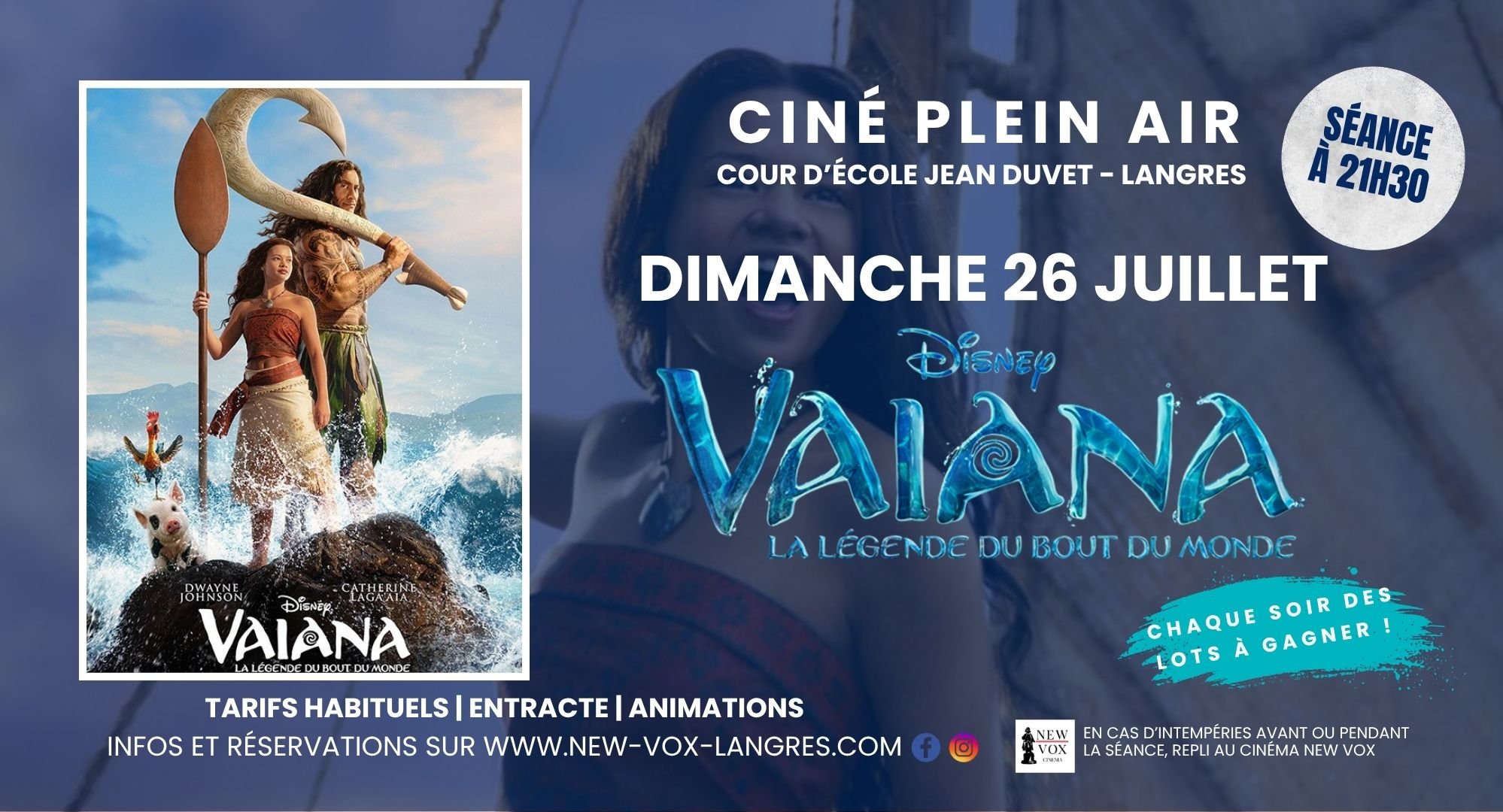 Ciné Plein Air : "Vaiana 3"