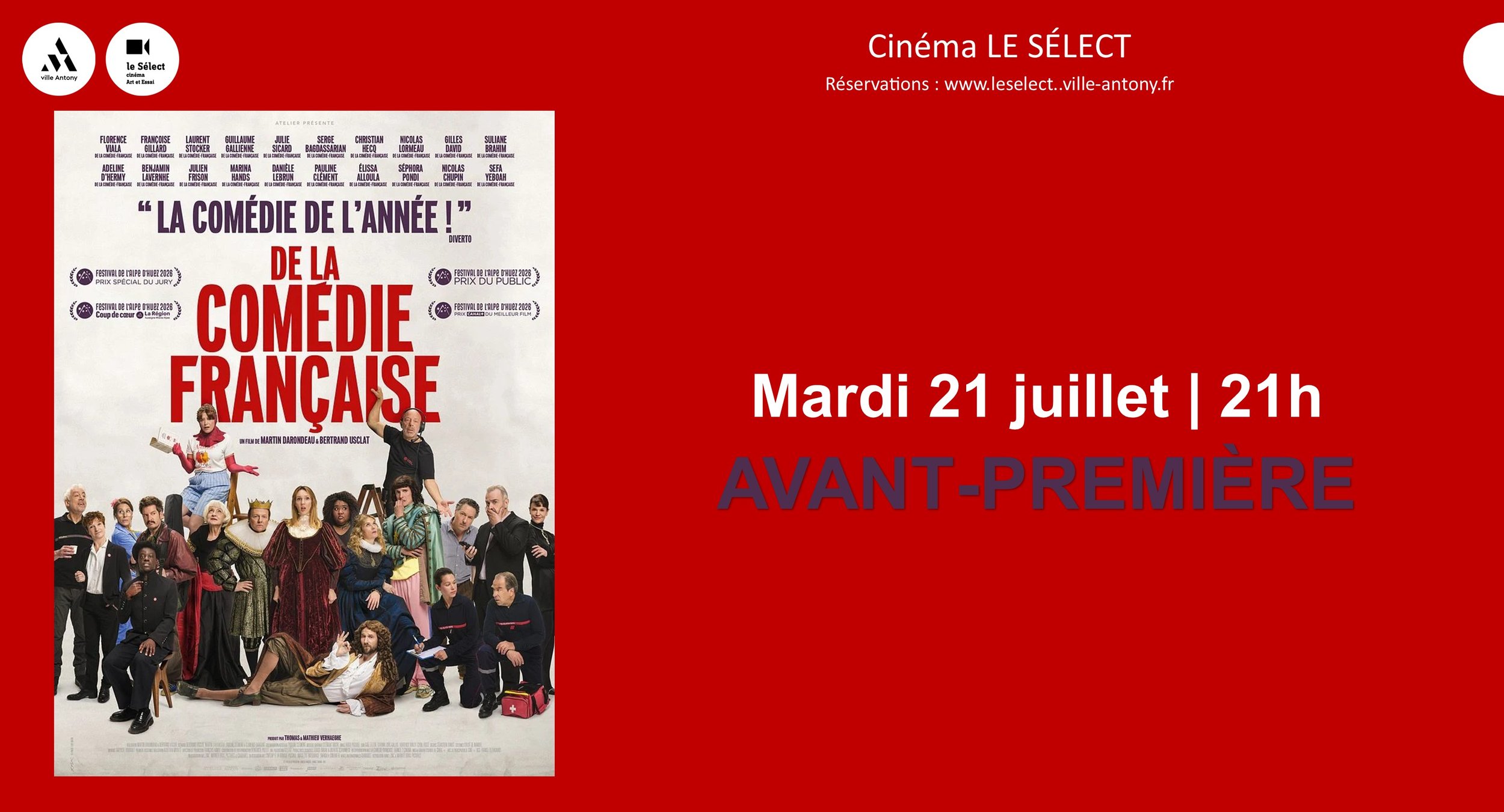 Avant-première DE LA COMEDIE FRANCAISE