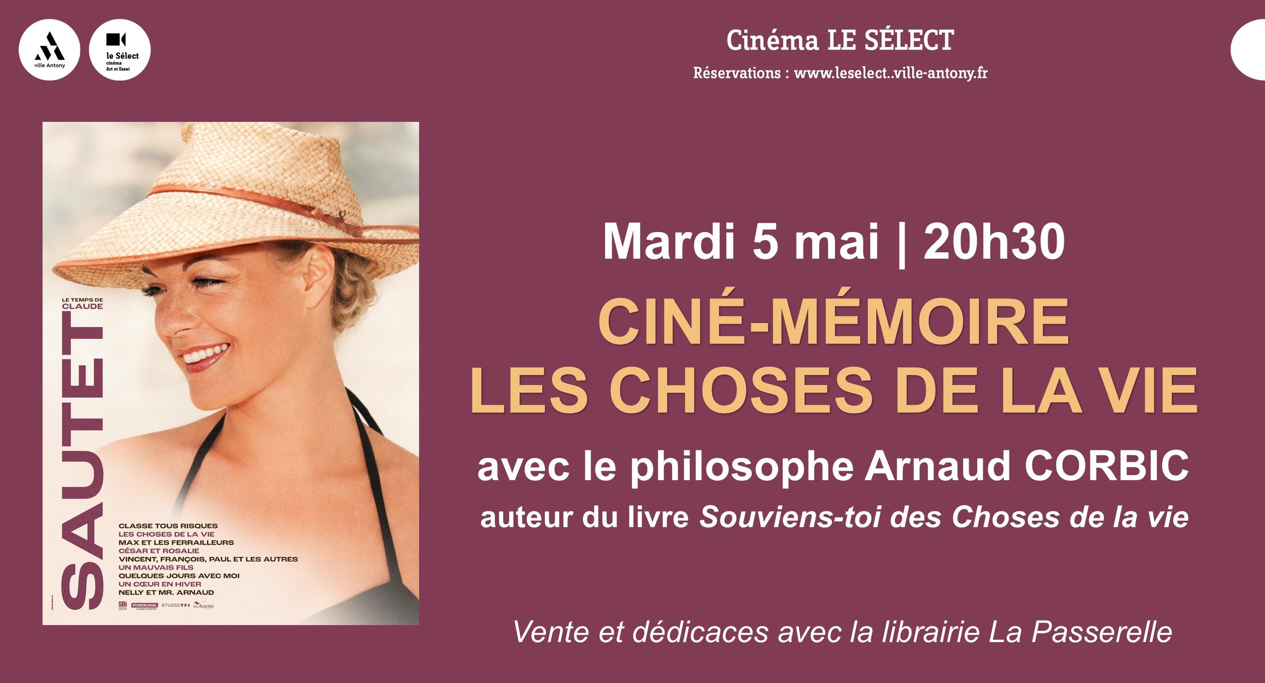 Ciné-mémoire LES CHOSES DE LA VIE