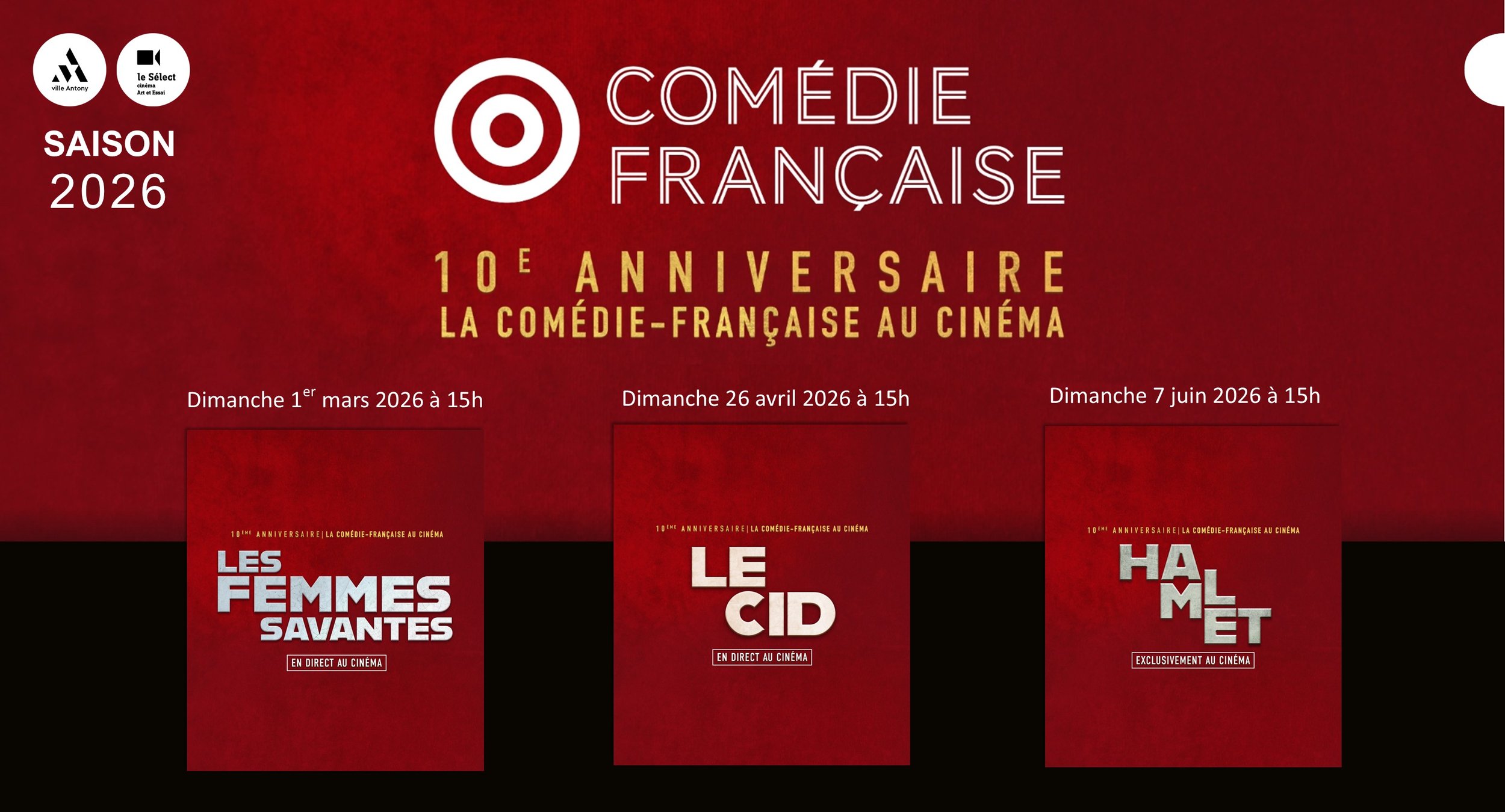 La Comédie Française au Sélect - 10ème anniversaire