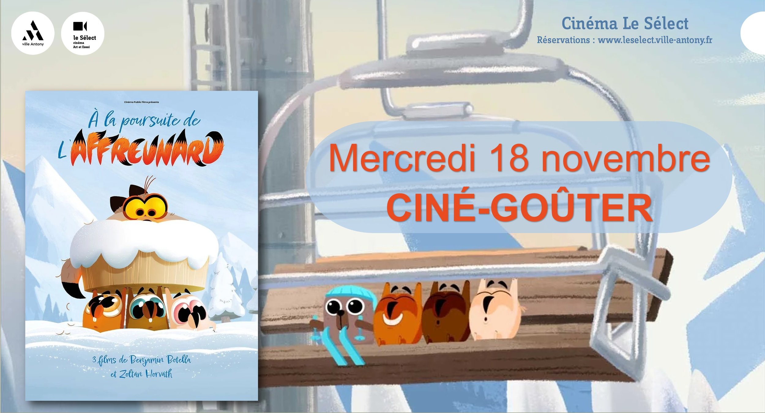 Ciné-goûter A LA POURSUITE DE L'AFFREUNARD