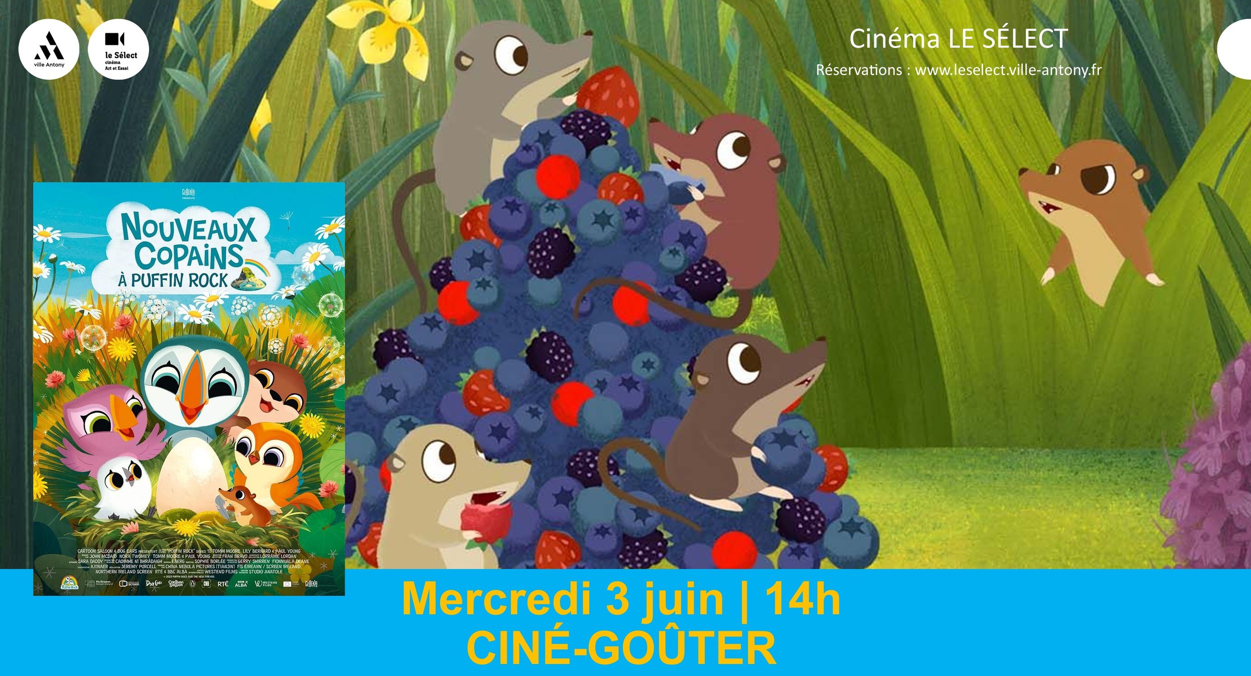 Ciné-goûter NOUVEAUX COPAINS A PUFFIN ROCK