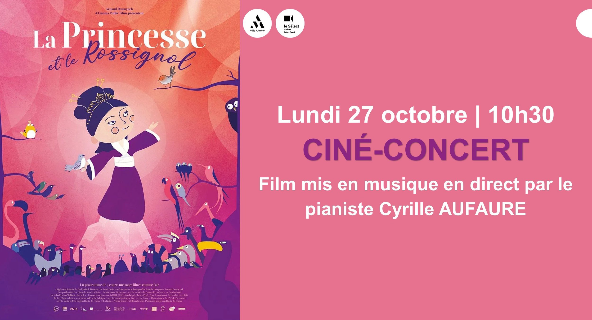 Ciné-concert LA PRINCESSE ET LE ROSSIGNOL