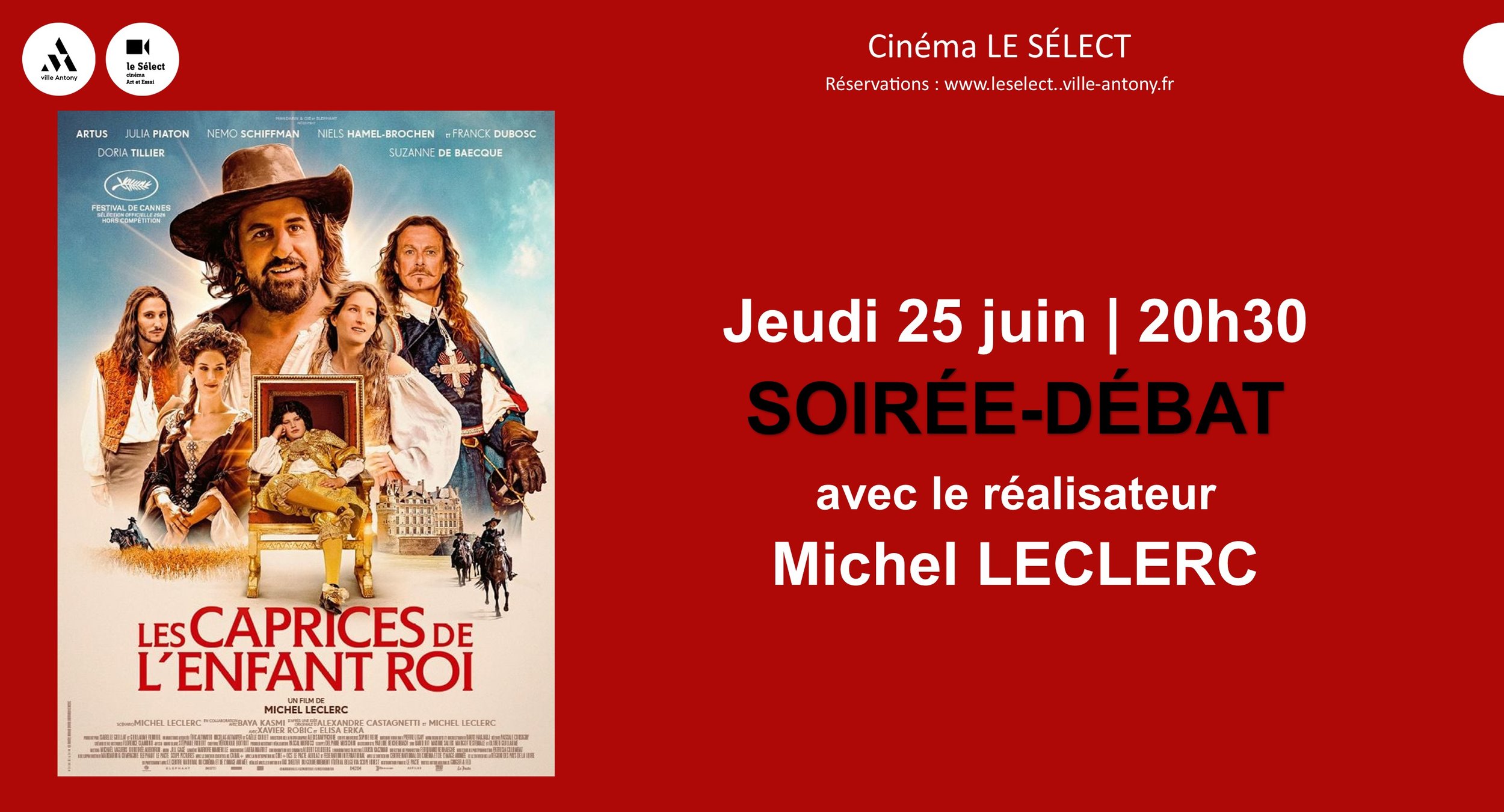 Soirée-débat LES CAPRICES DE L'ENFANT ROI