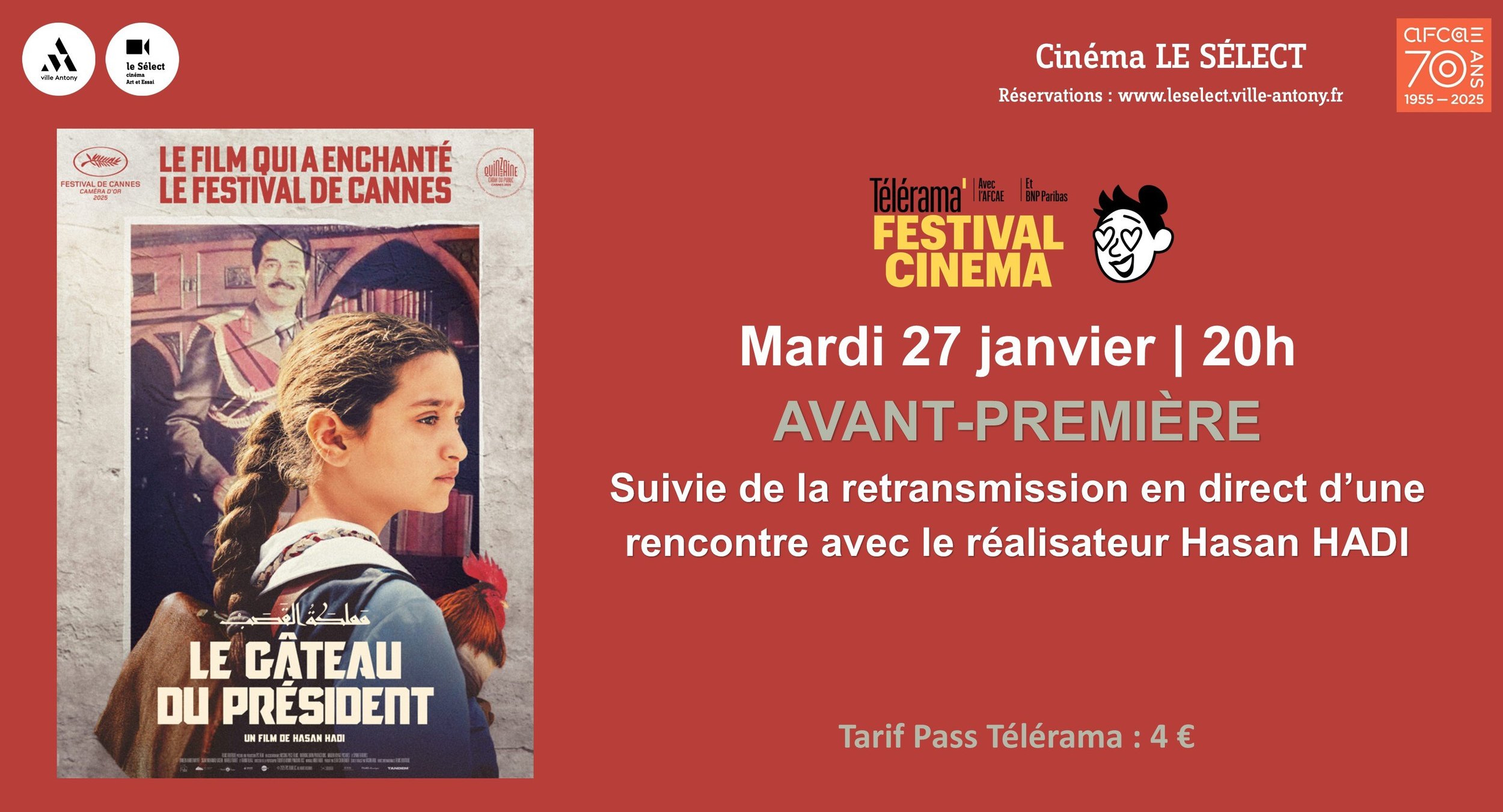 Avant-première Télérama LE GÂTEAU DU PRESIDENT