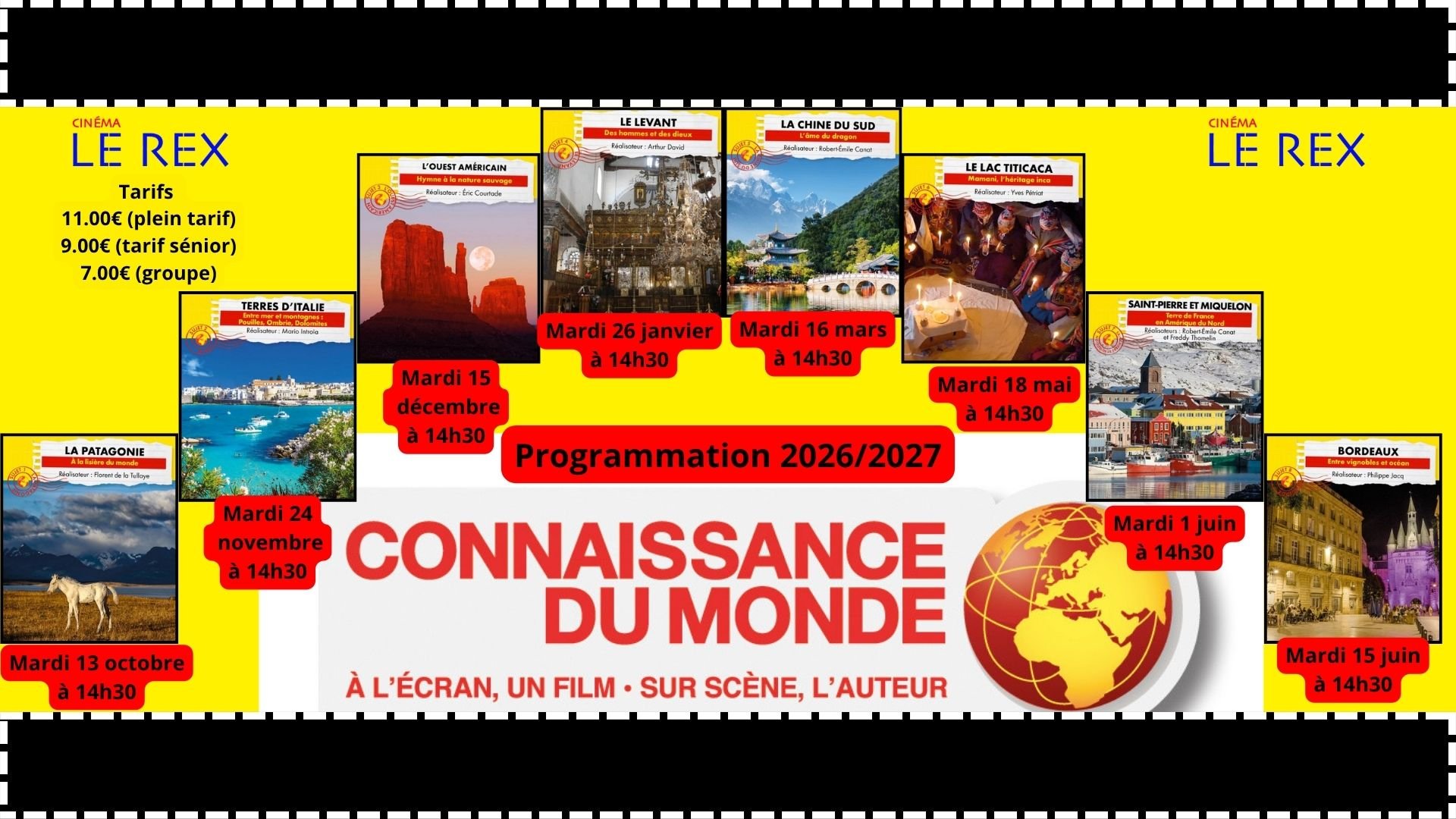 Connaissance du monde 2026/2027