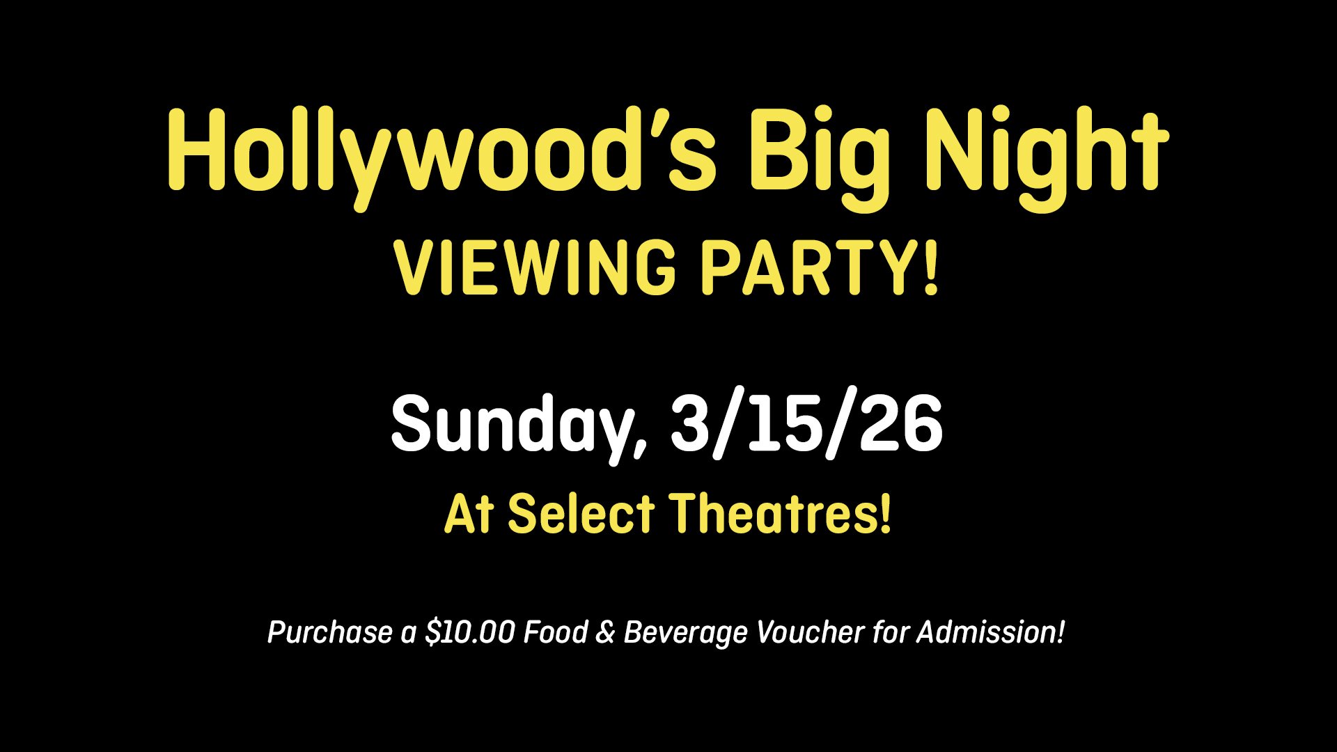 Hollywood's Big Night Viewing Party!