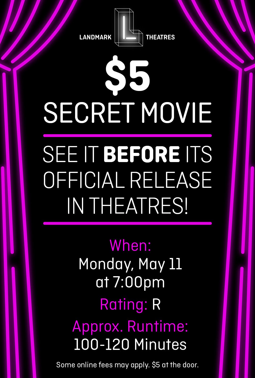 $5 SECRET MOVIE 5/11/26