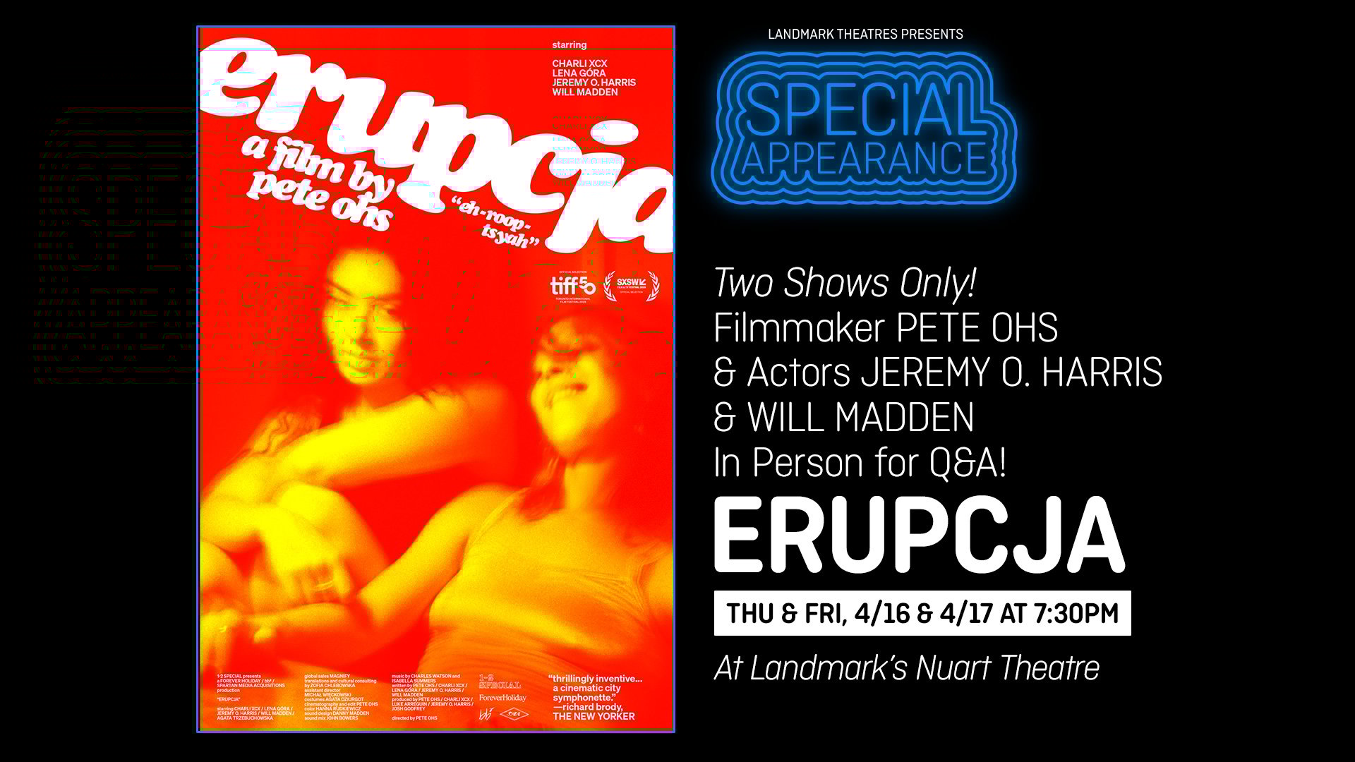 Landmark's Nuart Theatre - Filmmaker & Actor In Person for Q&A!