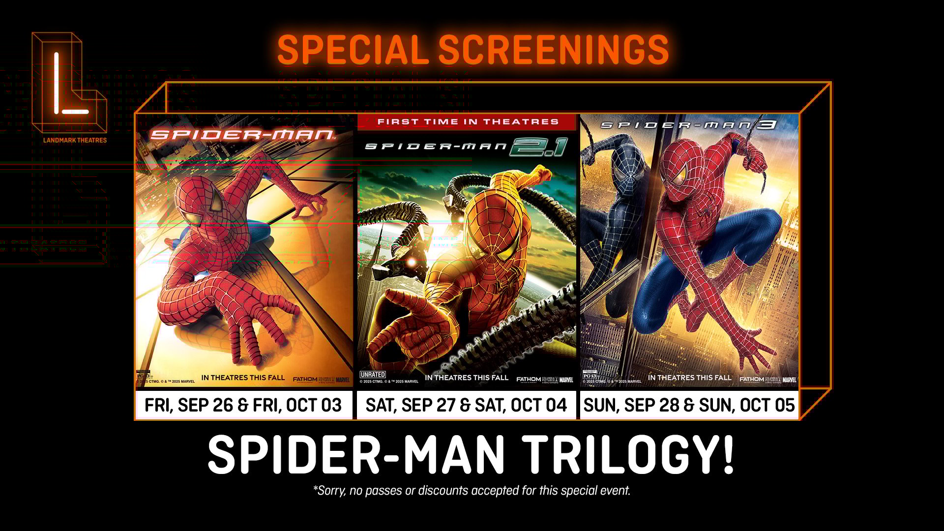 Spider-Man Trilogy at Landmark Theatres!