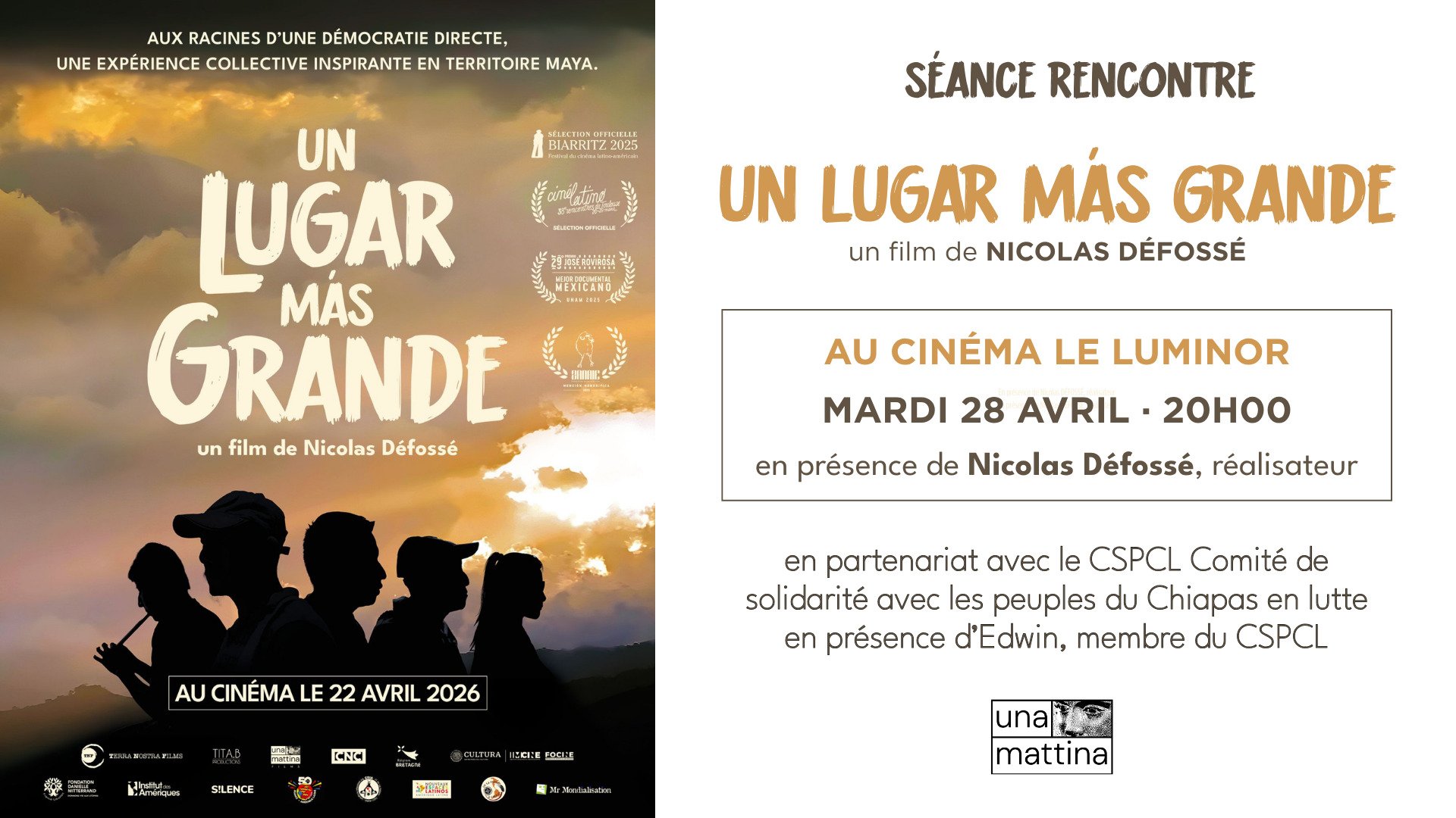 Ciné-débat : Un lugar mas grande