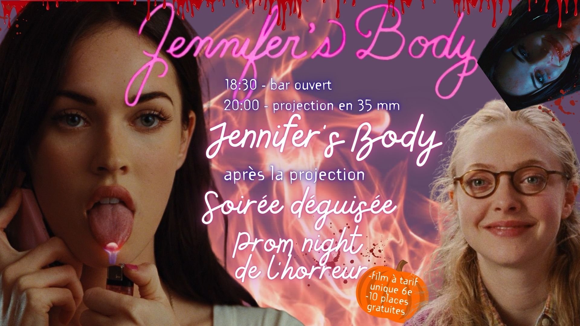 Ven 31 octobre > Ciné-bar d'Halloween : JENNIFER'S BODY + contest de déguisement