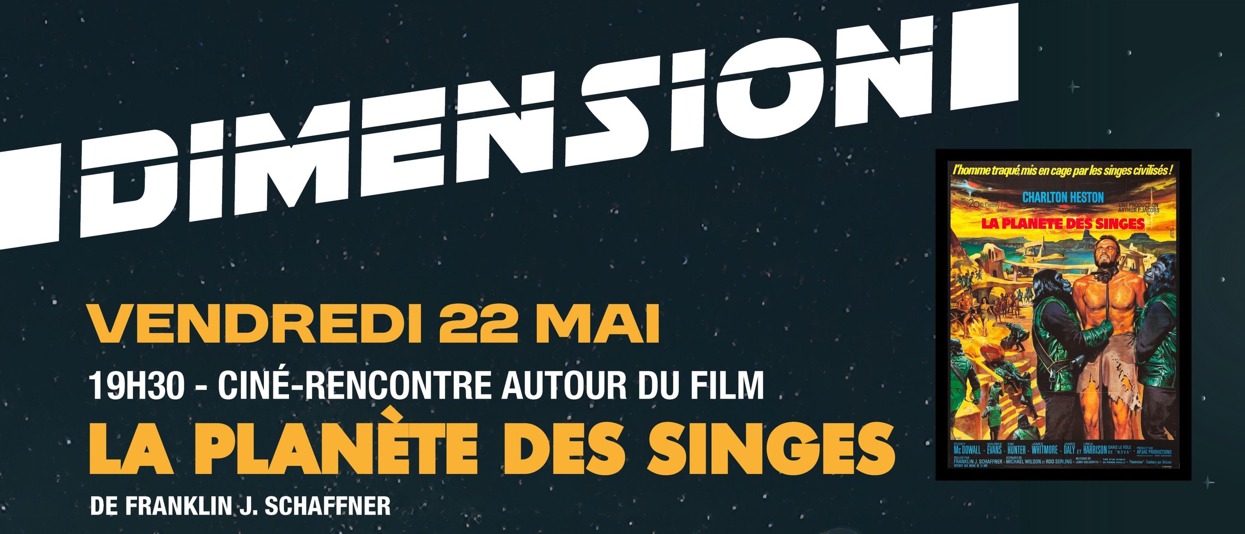 [DIMENSION, Salon du livre Sciences & Fiction] Projection rencontre du film La planète des Singes