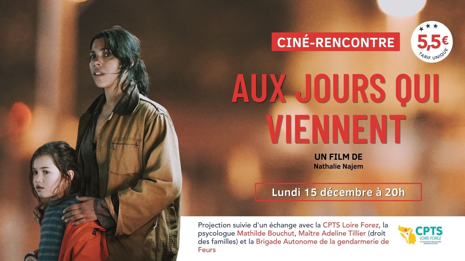 Ciné Rencontre : "Aux jours qui viennent" le lundi 15 décembre 2025 à 20h
