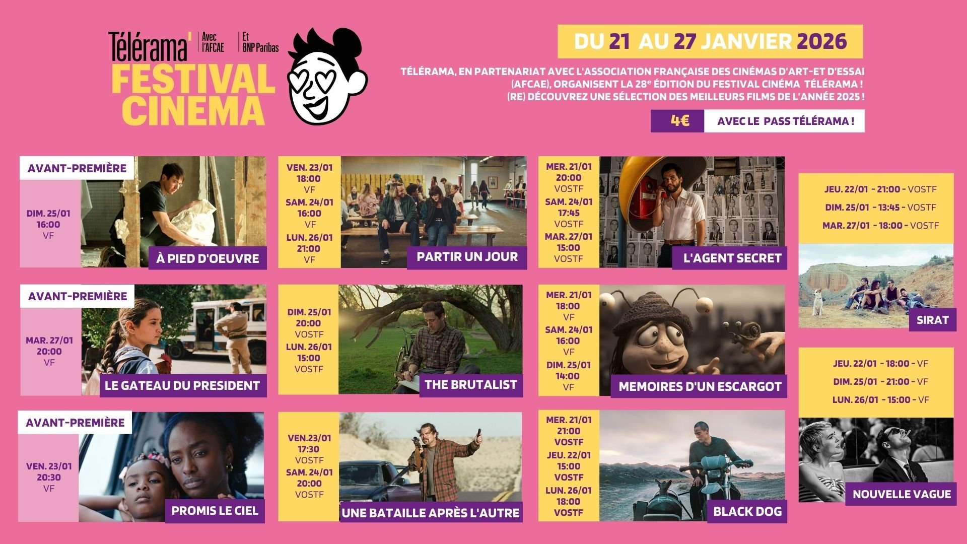 Festival TÉLÉRAMA, du mercredi 21 janvier au mardi 27 janvier