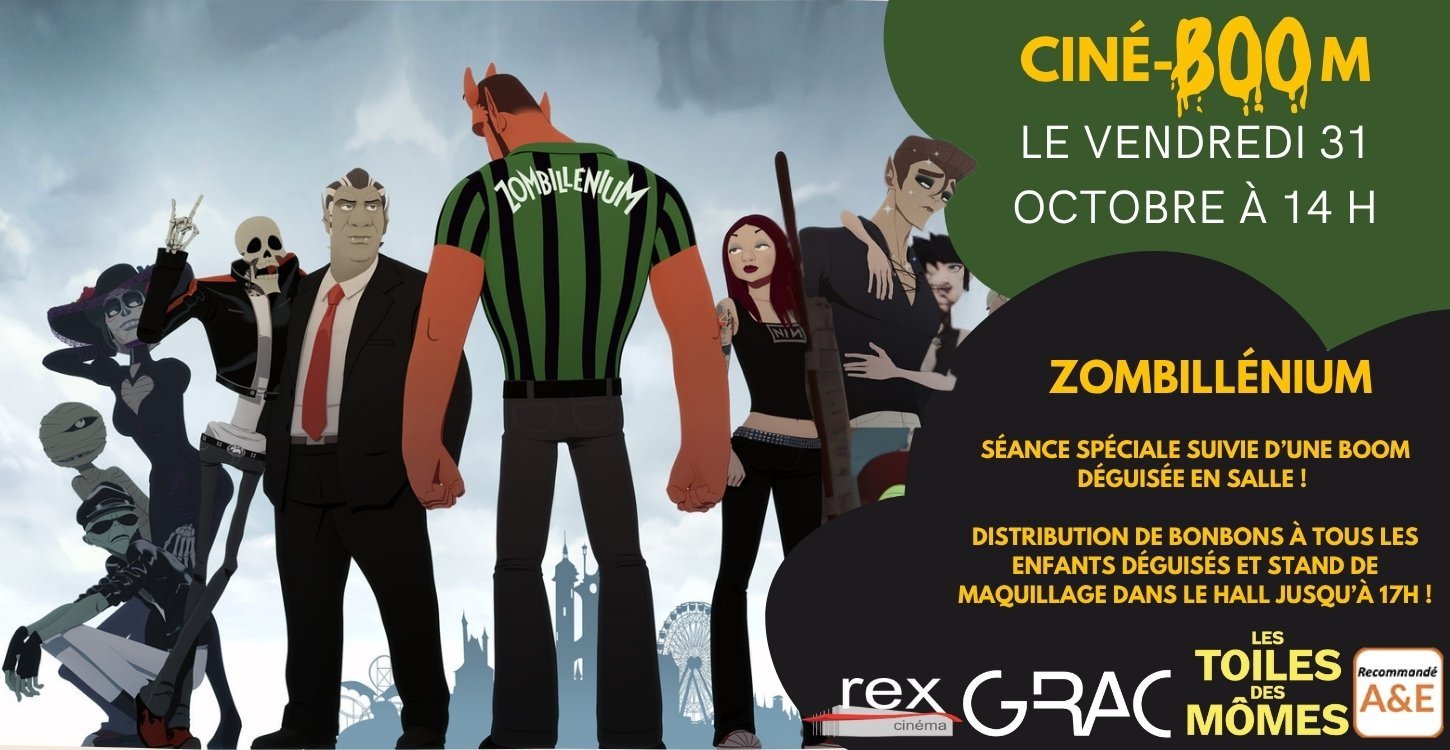 Ciné-BOOm "Zombillénium" le vendredi 31 octobre 2025 à 14 h dans le cadre du festival Toiles des Mômes