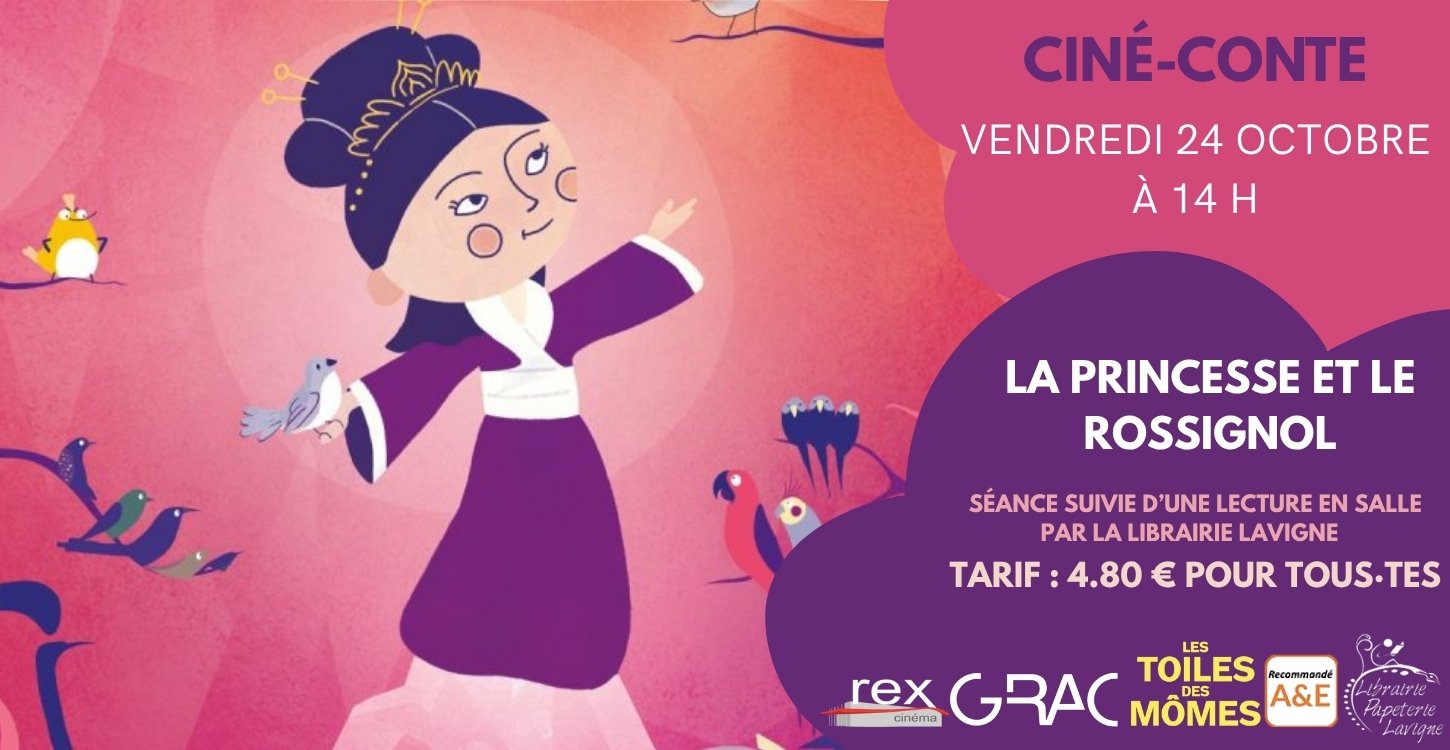 Ciné-conte : "La princesse et le rossignole" le vendredi 24 octobre 2025 à 14 h