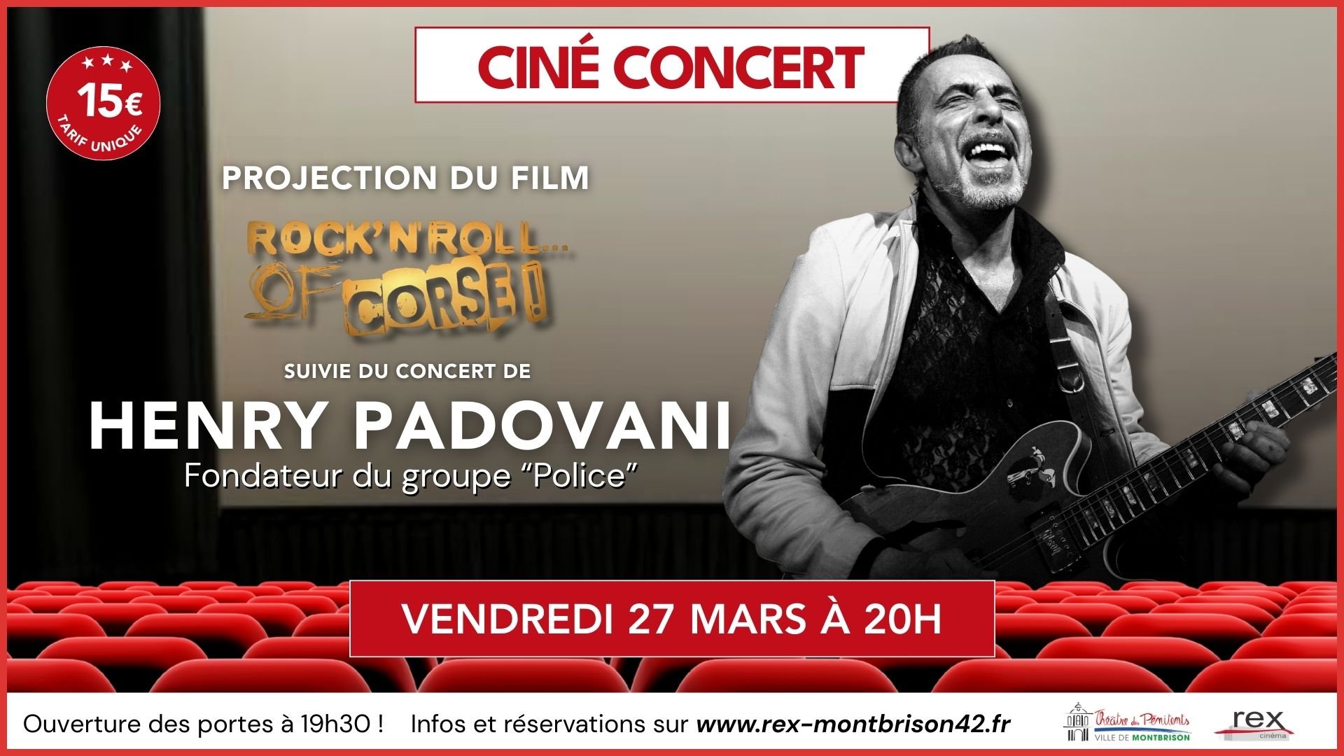 Ciné Concert: "Rock’n’Roll… Of Corse !" concert live de Henry Padovani
