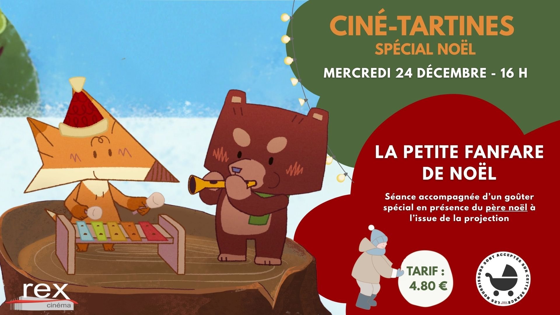 Ciné Tartine : "La Petite Fanfare de Noël", le mercredi 24 décembre à 16h