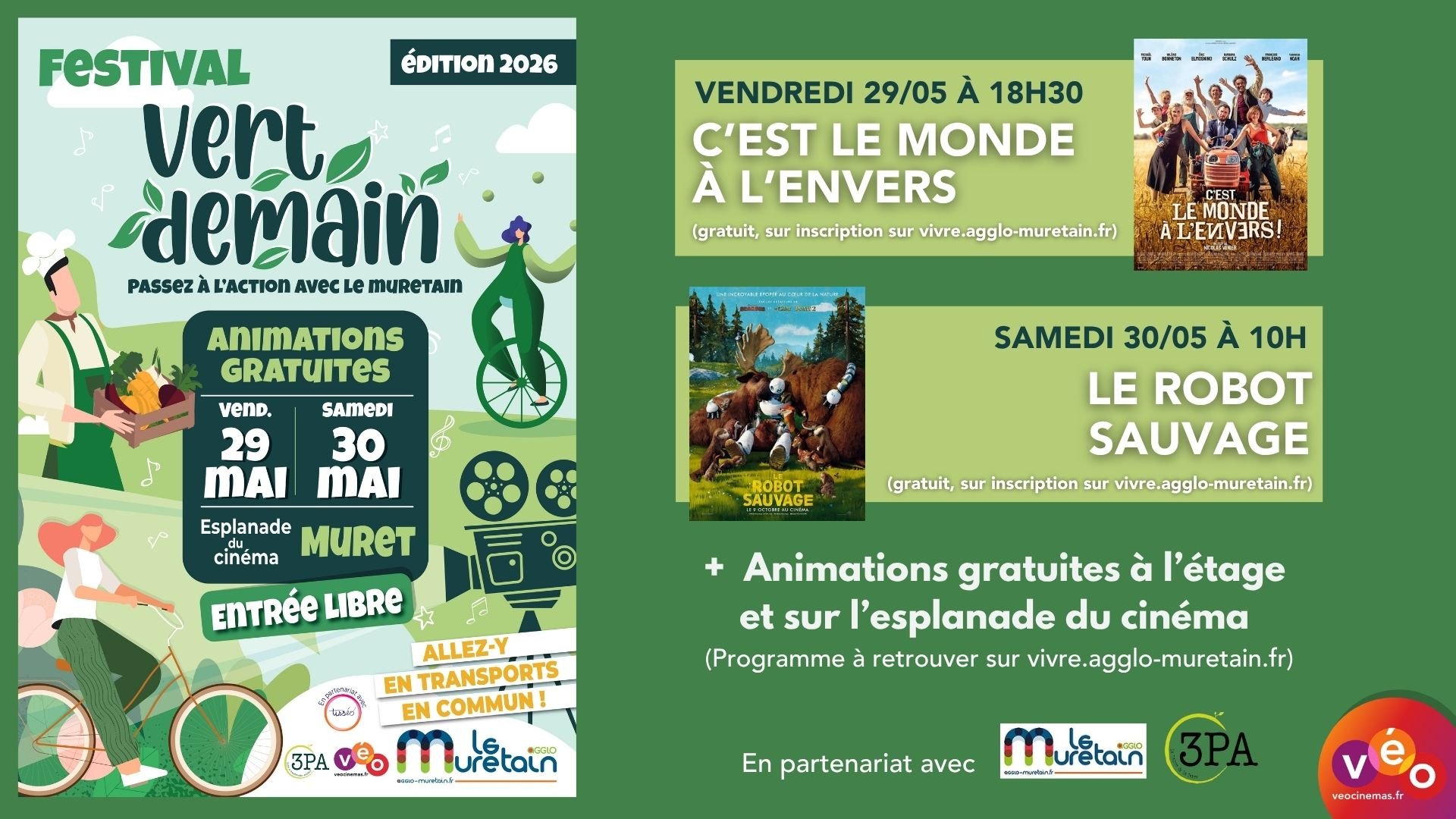 Festival Vert Demain | C'EST LE MONDE À L'ENVERS + LE ROBOT SAUVAGE 