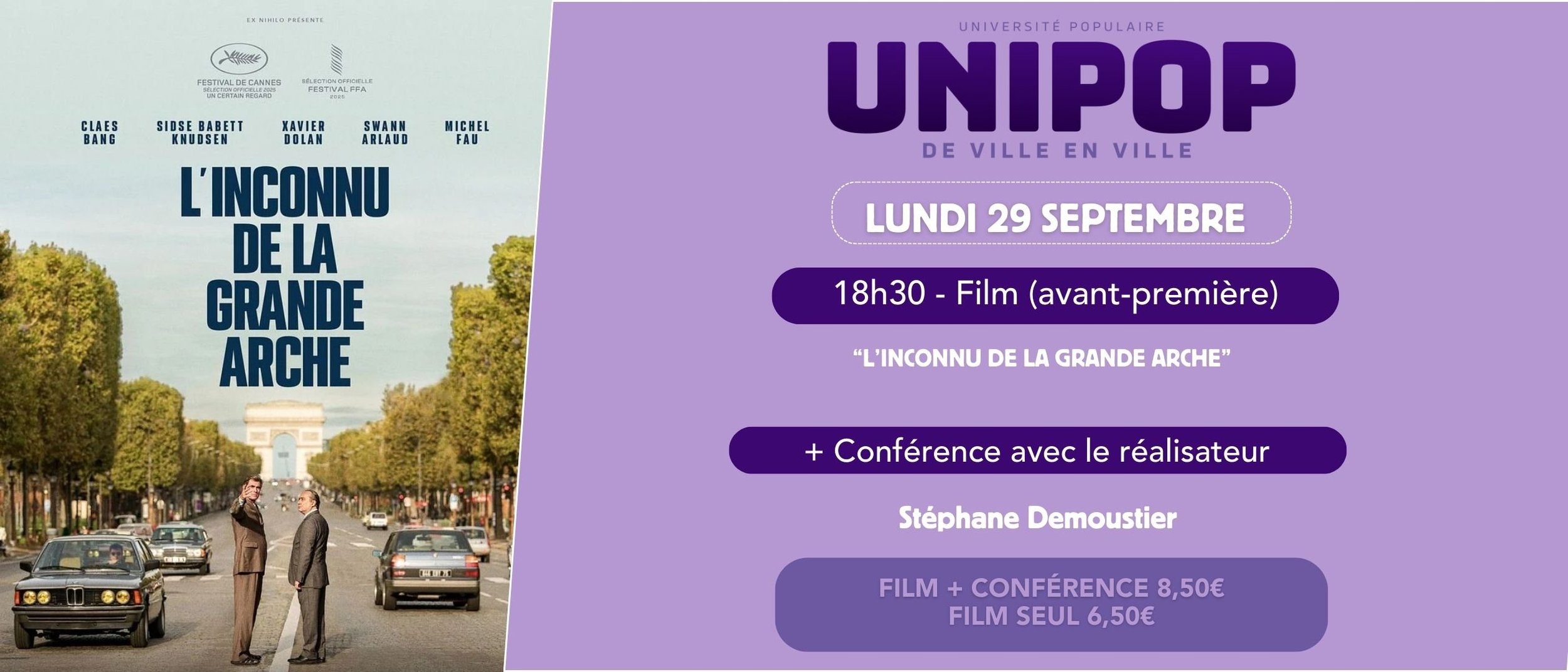 UNIPOP - Avant-première de L'inconnu de la grande Arche
