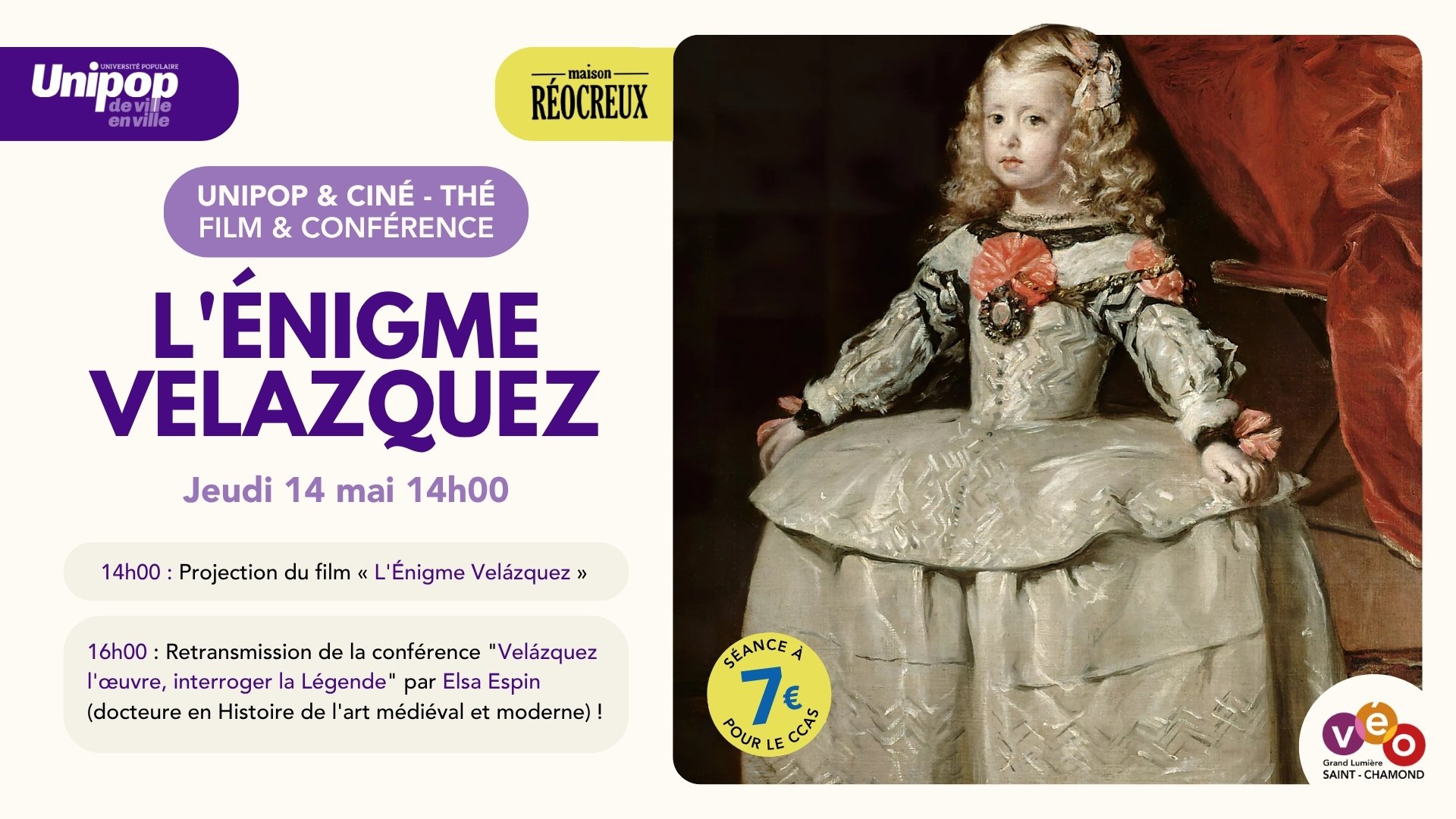 L'Énigme Velázquez • En partenariat avec le CCAS & Maison Réocreux