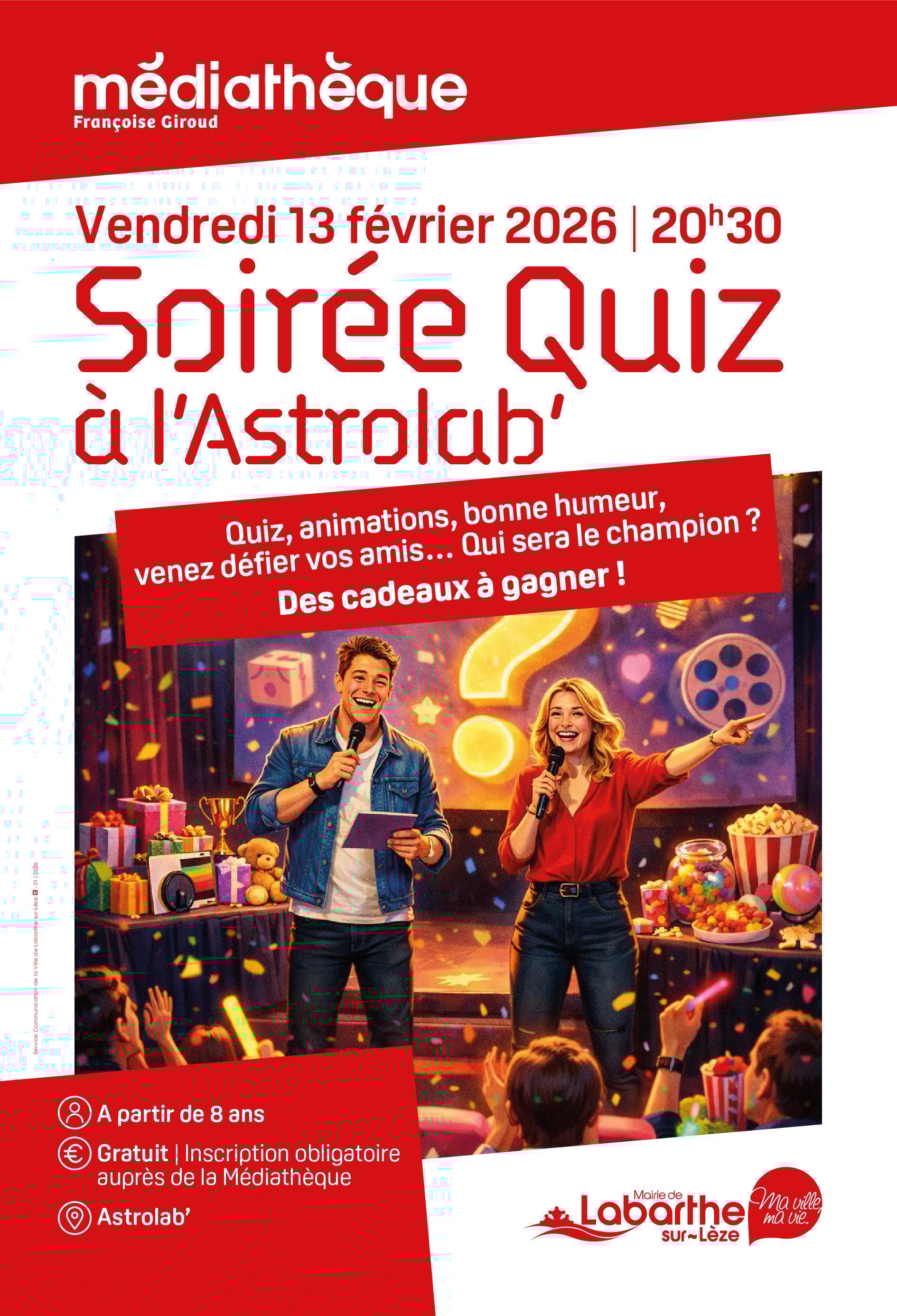 Soirée quizz en partenariat avec la médiathèque !