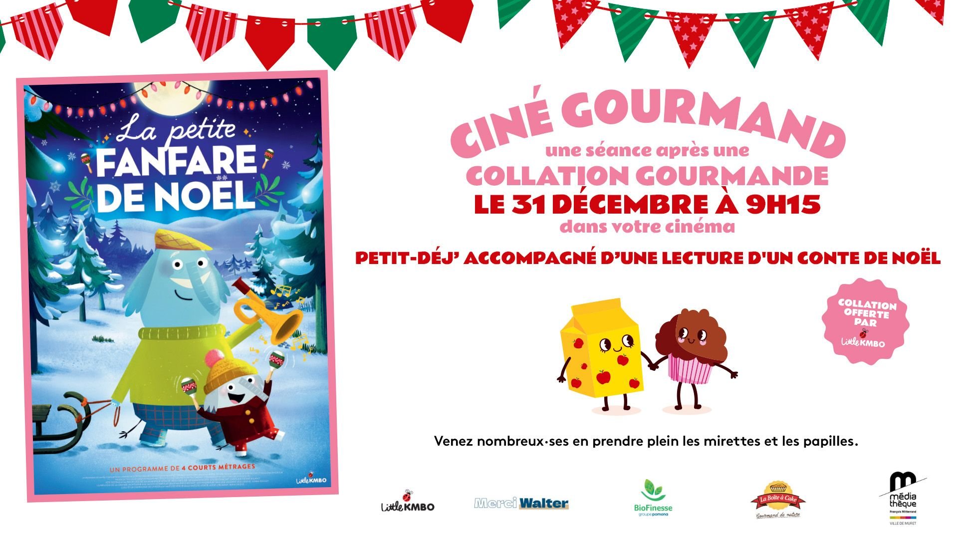 Ciné-Lecture & P'tit-Dej - LA PETITE FANFARE DE NOËL | Mercredi 31 décembre à 9h15