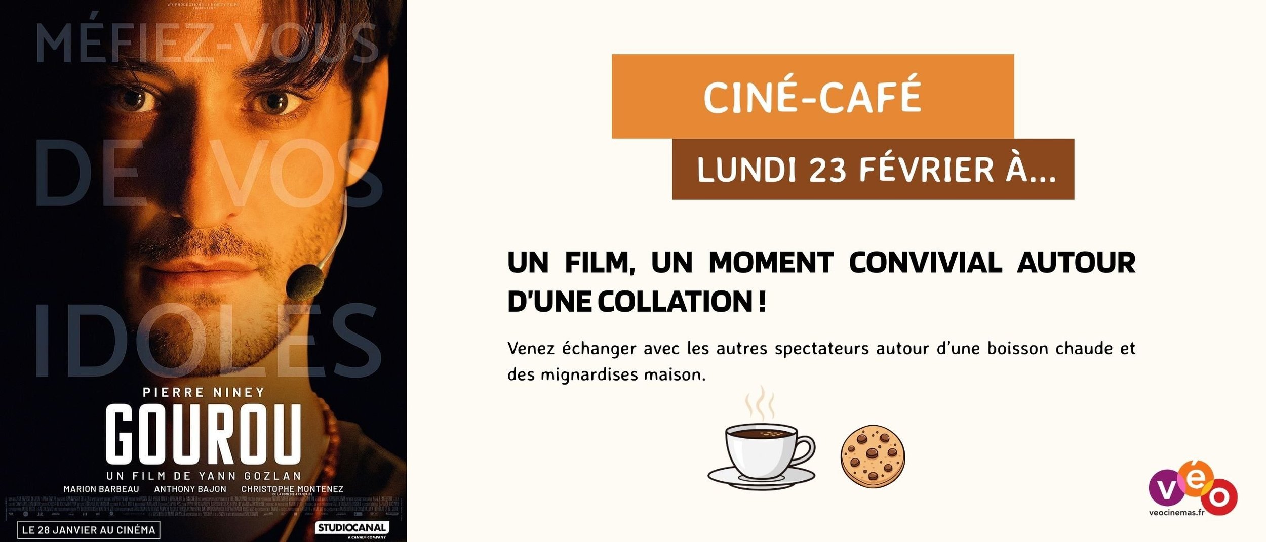 Ciné-café Gourou - lundi 23/02 à 14h