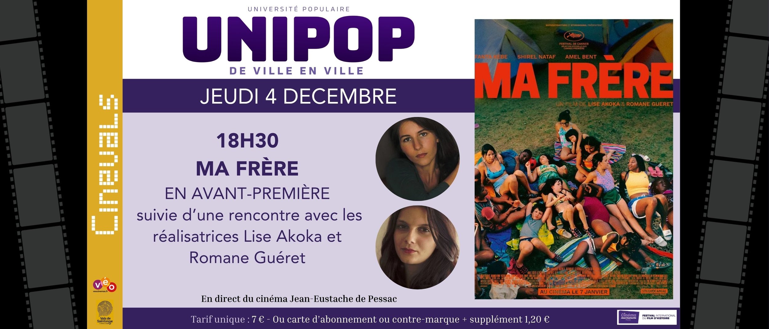 UNIPOP : MA FRERE en avant-première