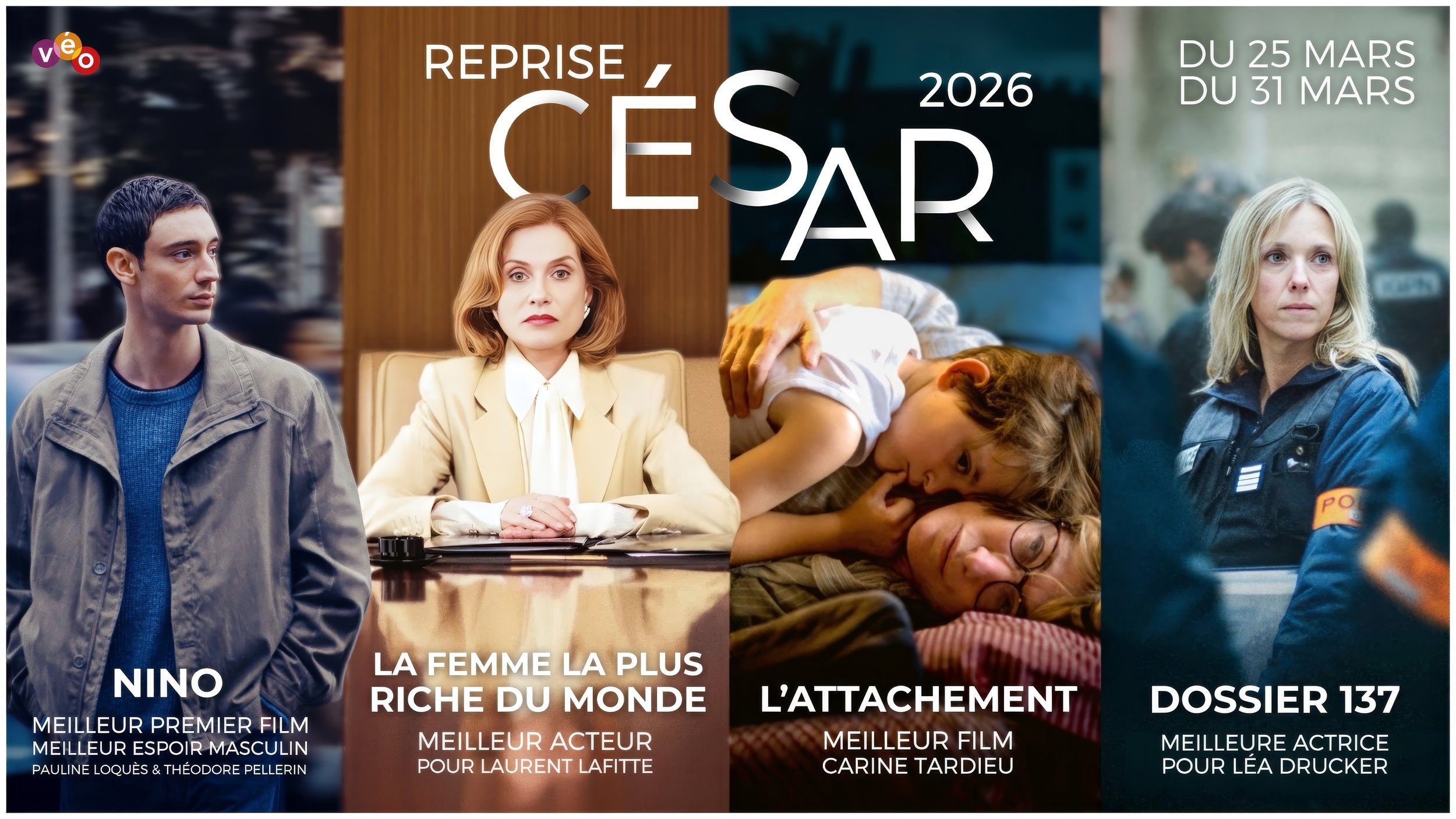 Reprise des Césars • Nino / La femme la plus riche du monde / L'attachement / Dossier 137