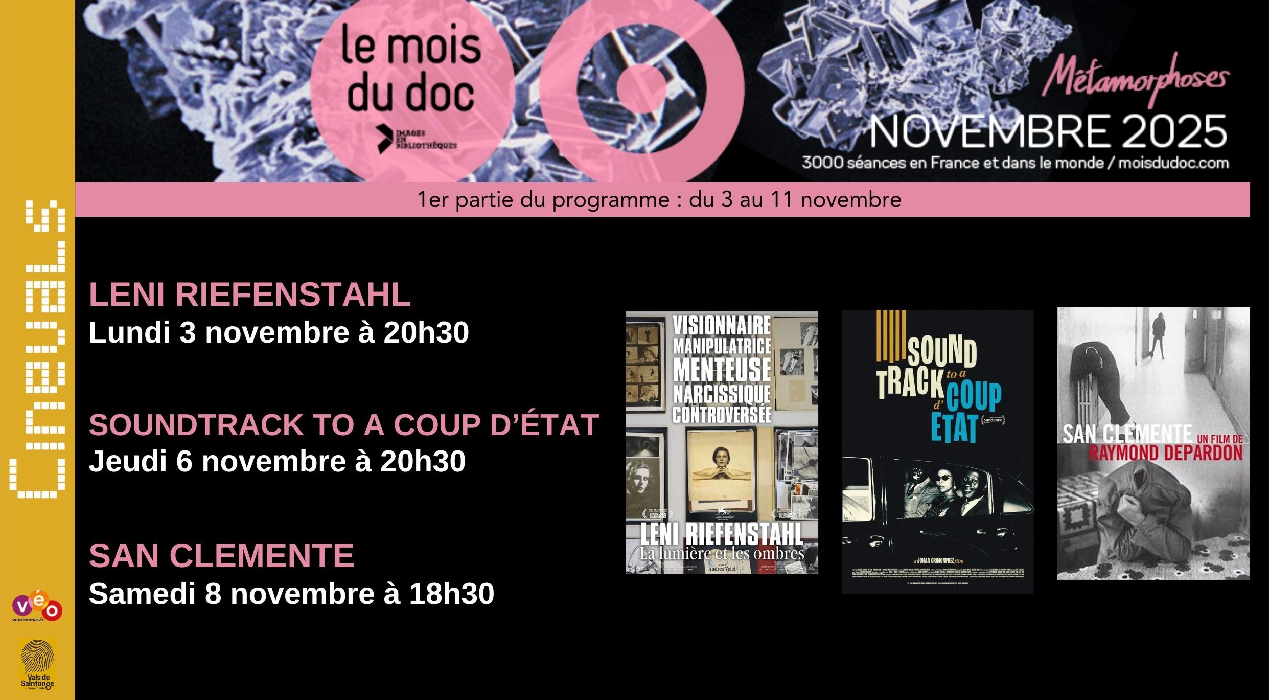 LE MOIS DU DOC : 1er partie du programme