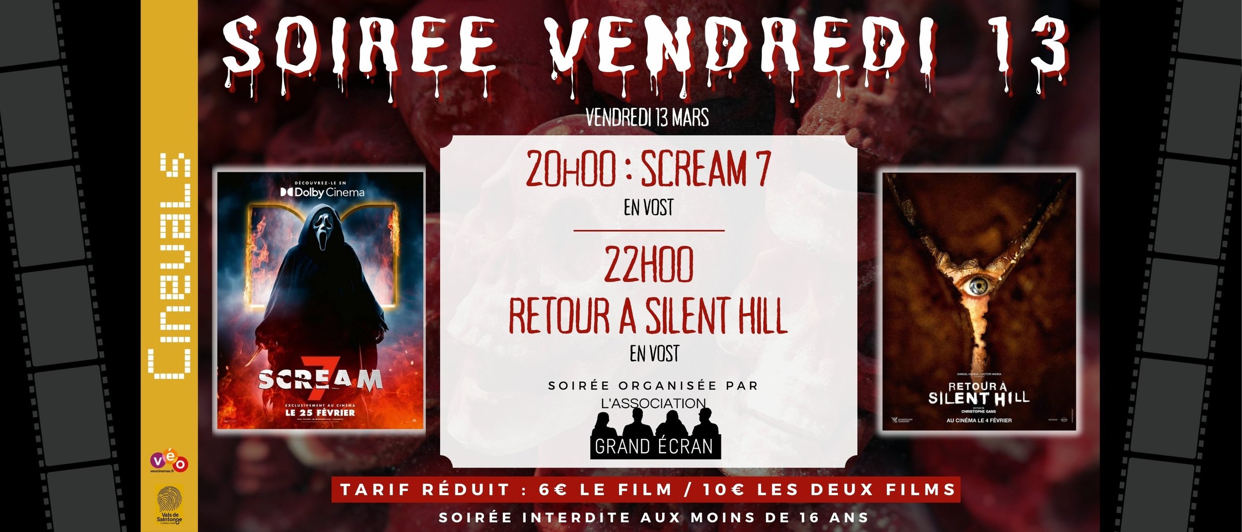 SOIREE VENDREDI 13 : SCREAM 7 & RETOUR A SILENT HILL