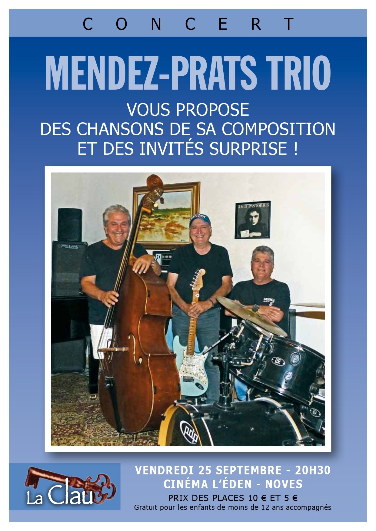 Soirée concert à l'Eden avec La Clau