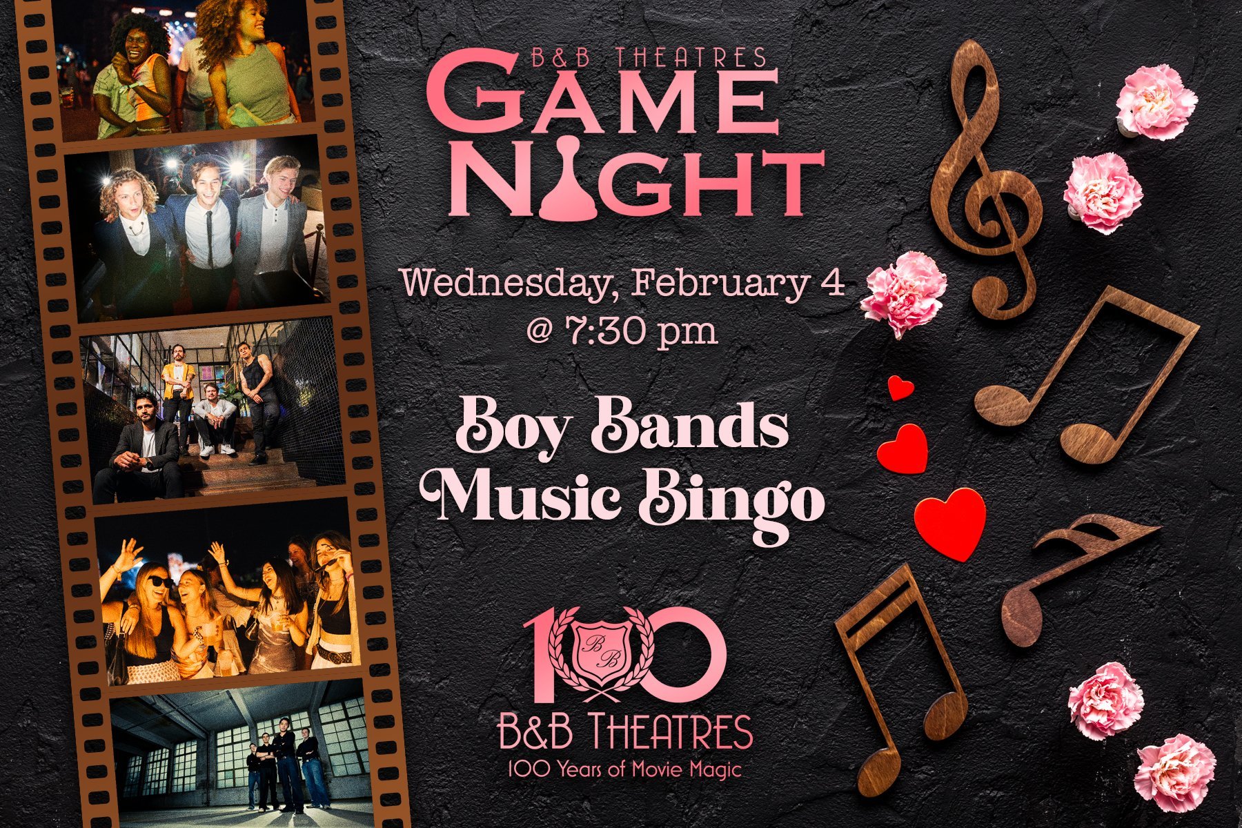 Boy Band Music Bingo