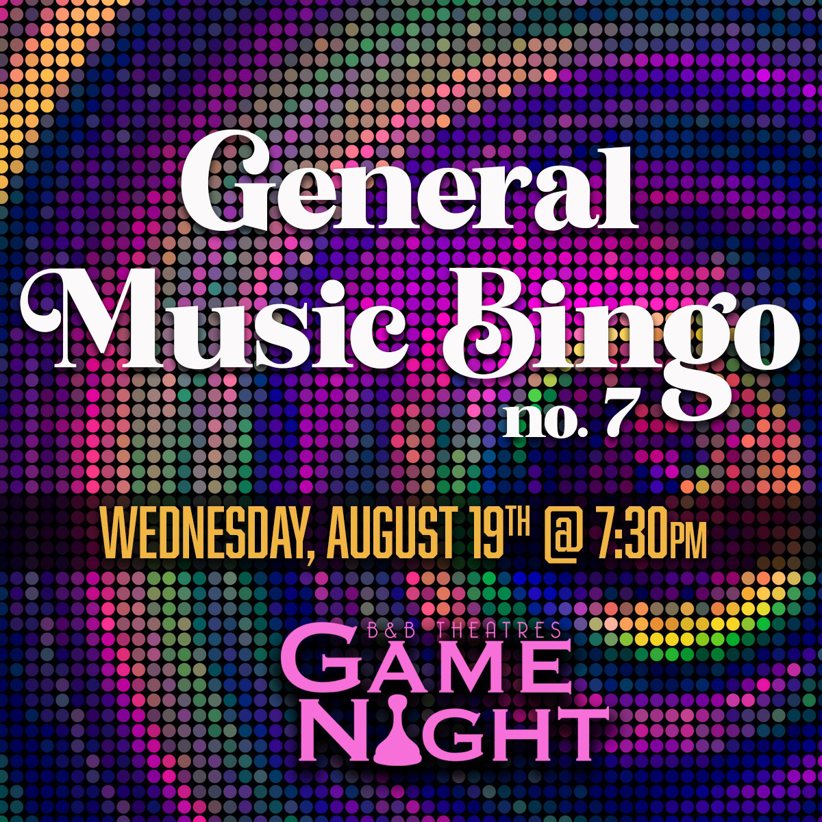 General Music Bingo Wednesday