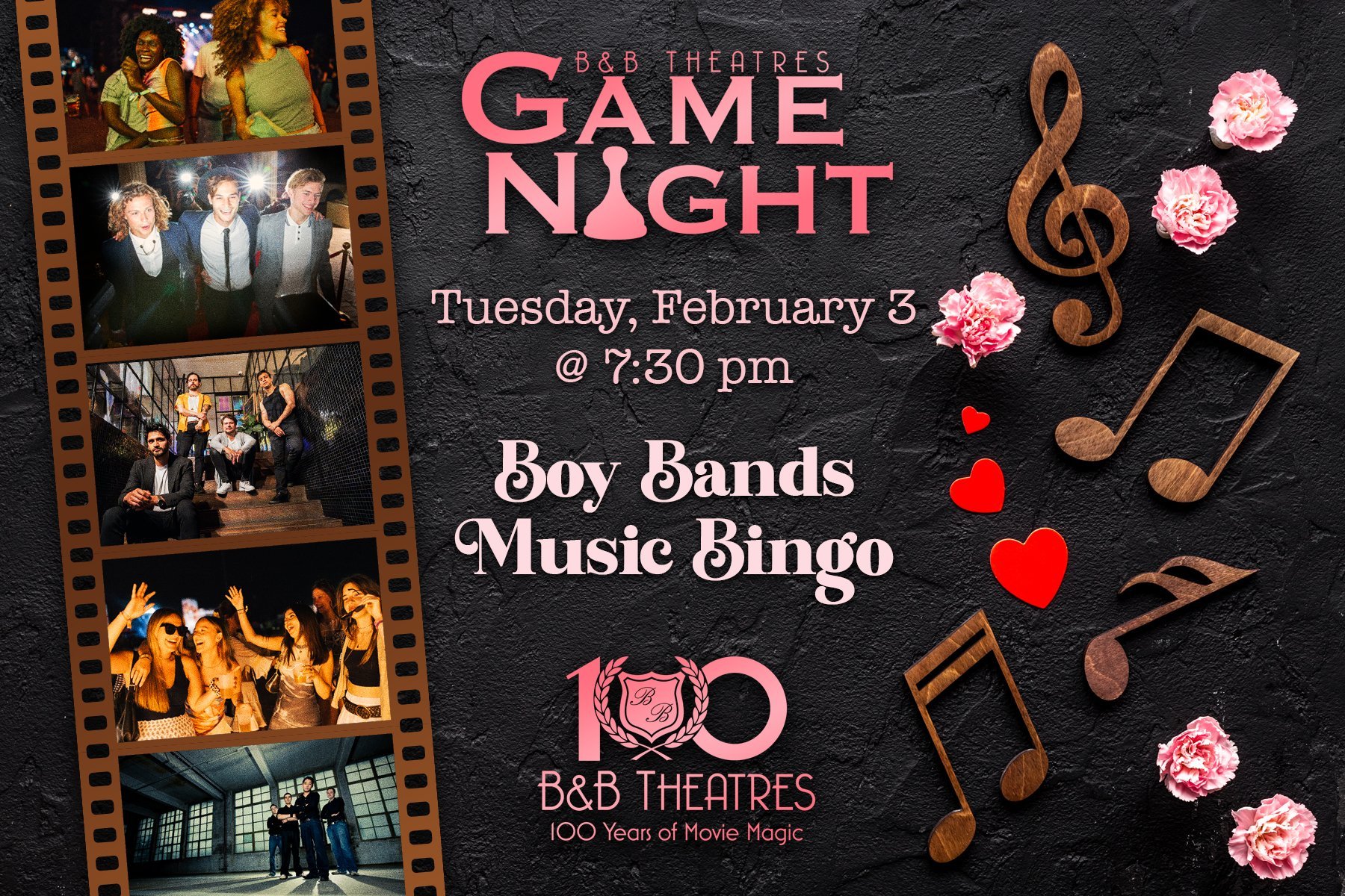 Boy Bands Music Bingo!