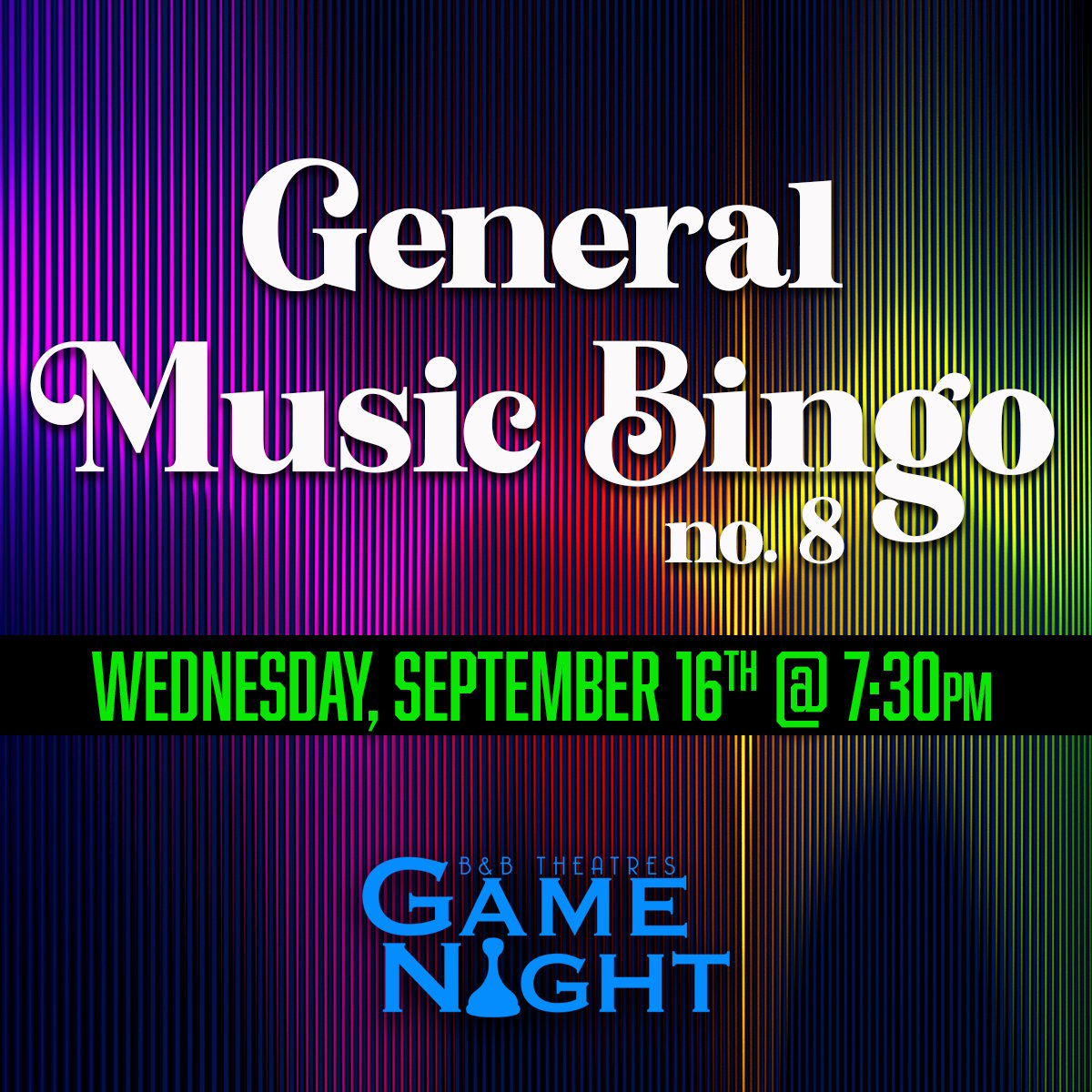 General Music Bingo Wednesday