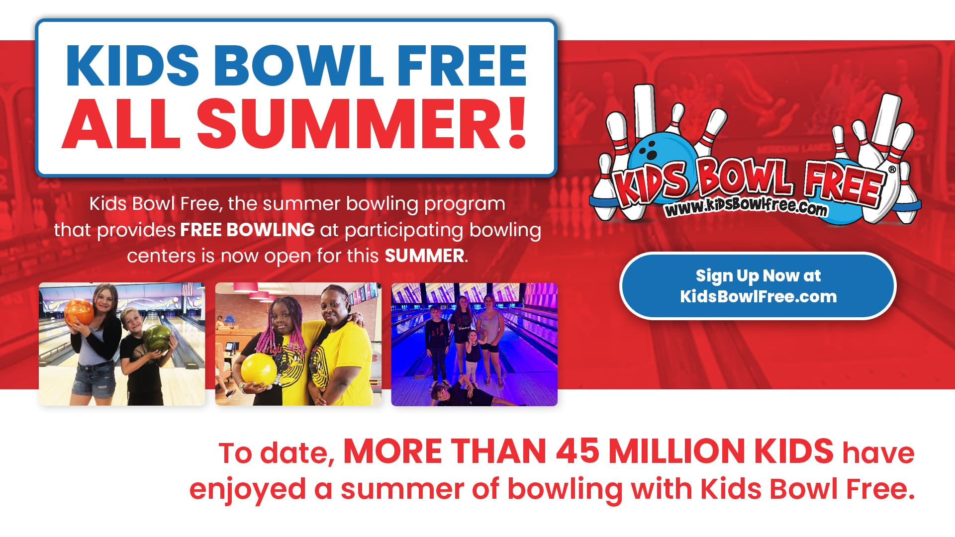 KIDS BOWL FREE at B&B
