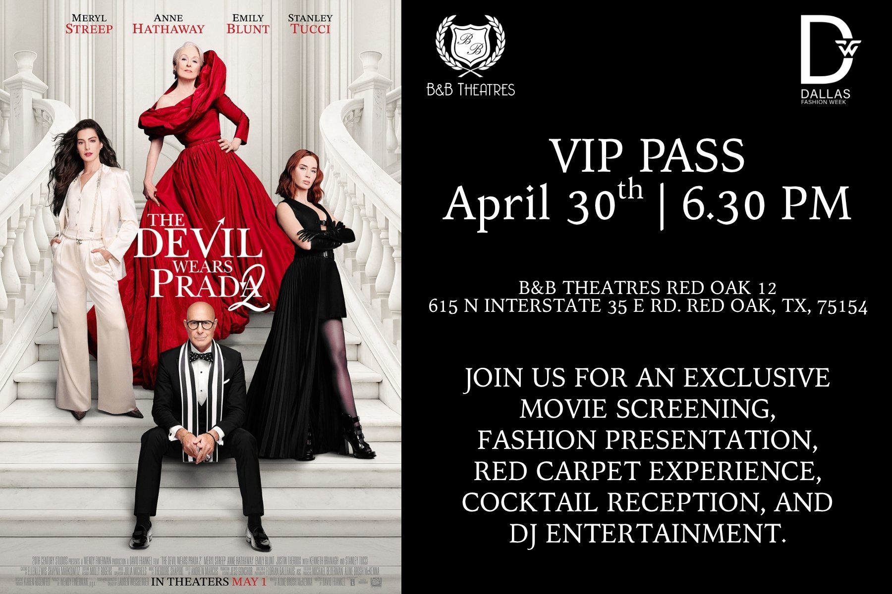 Dallas Fashion Week Presents: The Devil Wears Prada 2 Red Carpet Experience