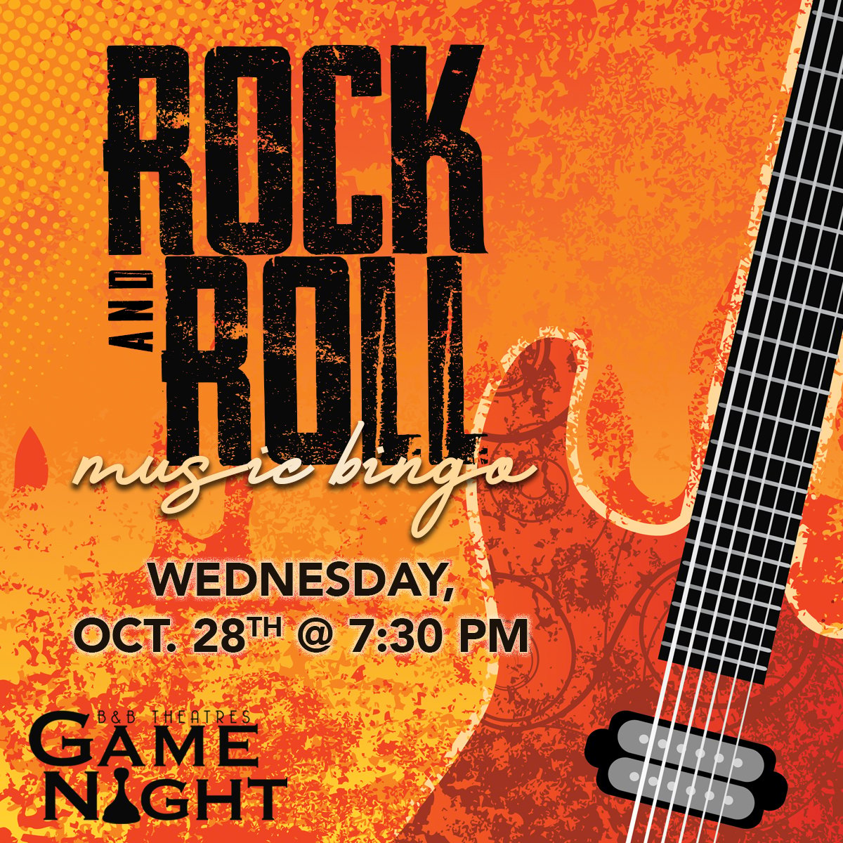 Rock and Roll Music Bingo Wednesday