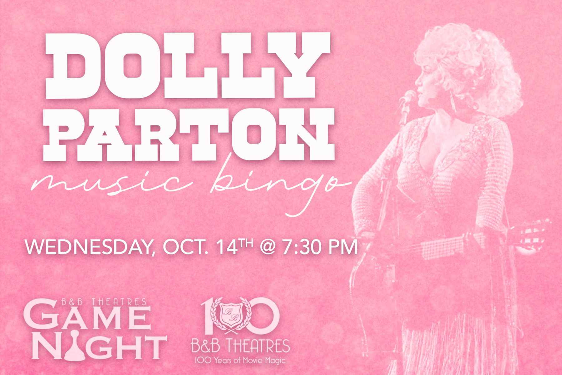 Dolly Parton Music Bingo Wednesday