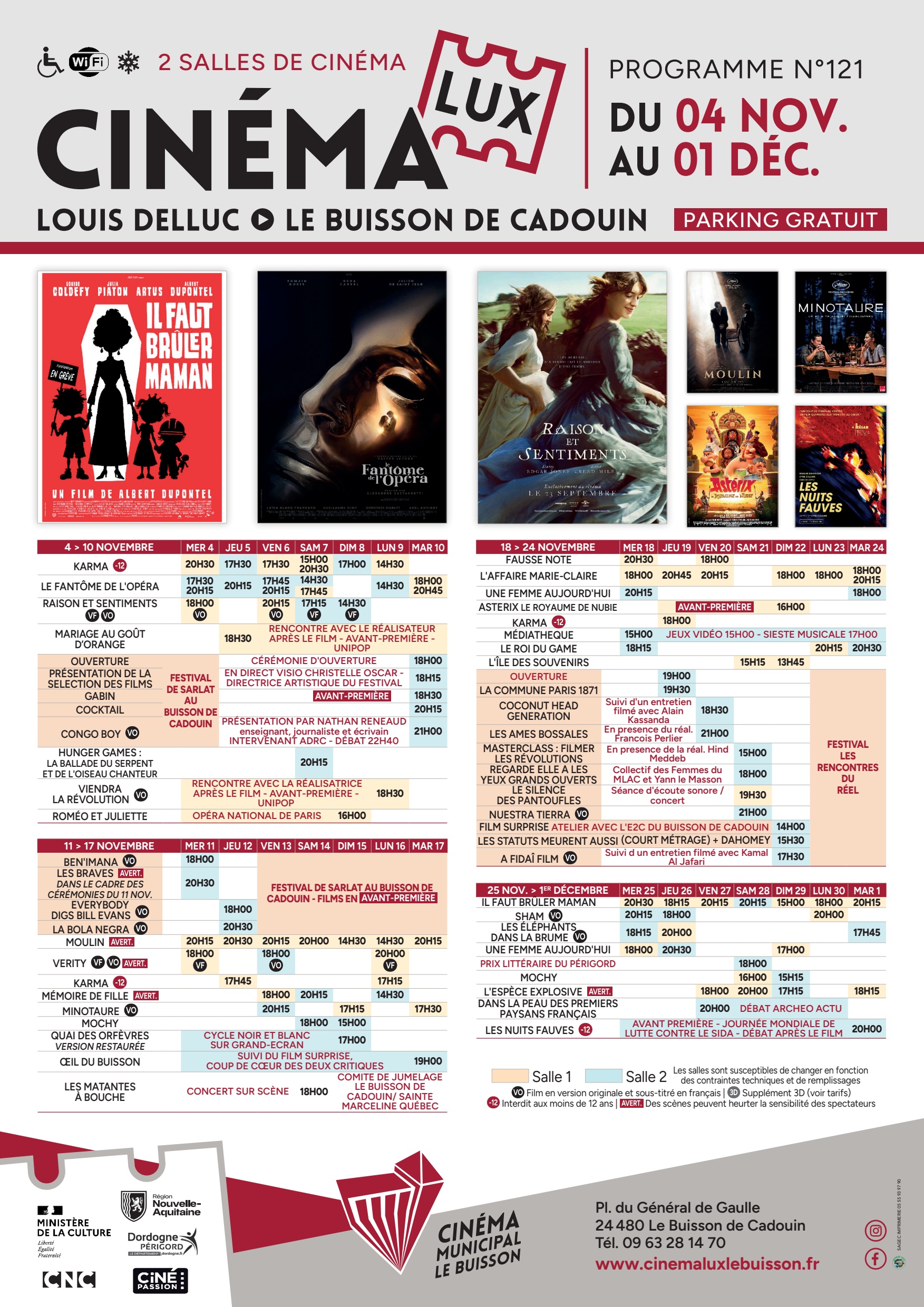 PROGRAMME CINEMA LUX
