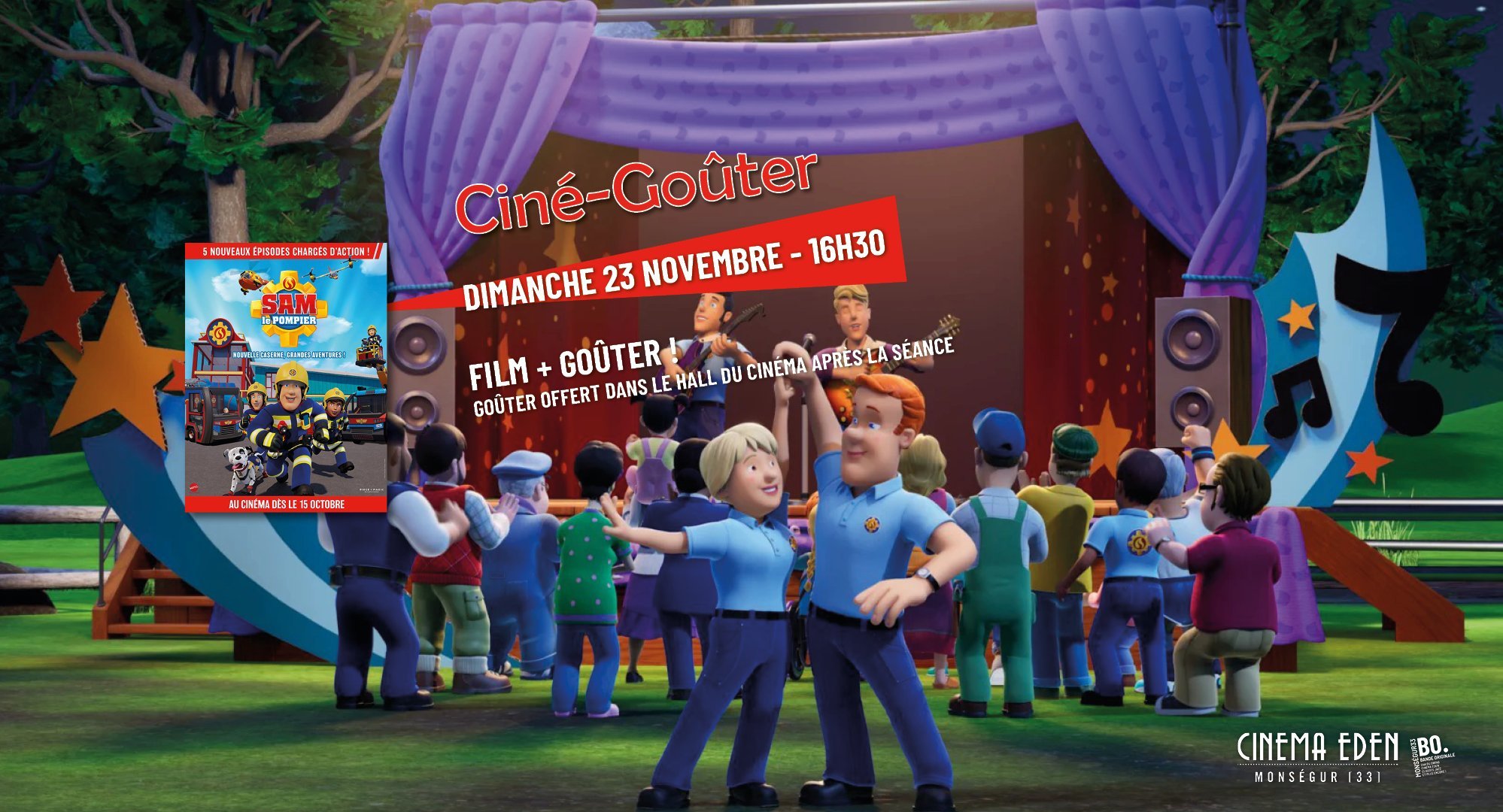 CINE GOUTER ! Sam le Pompier, nouvelle caserne, grandes aventures !