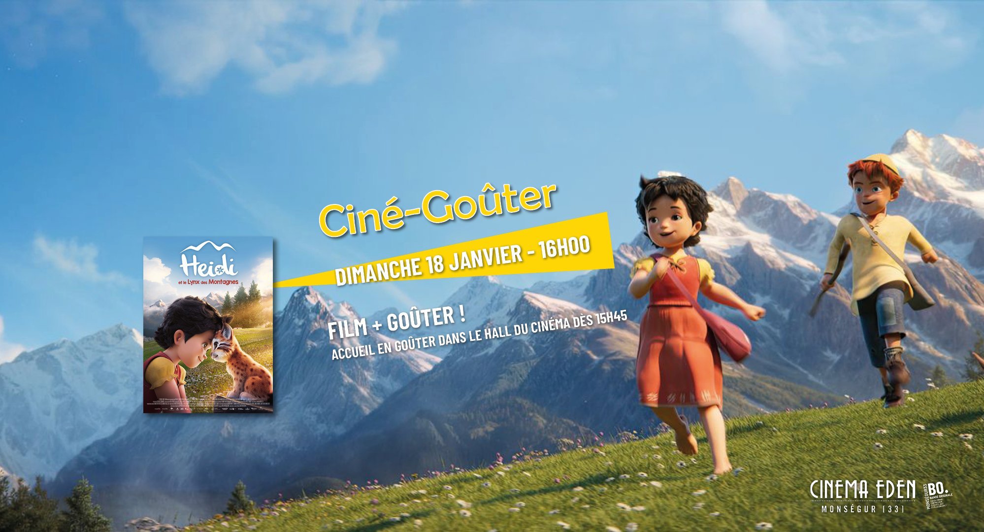 CINE GOÛTER ! Heidi et le lynx des montagnes