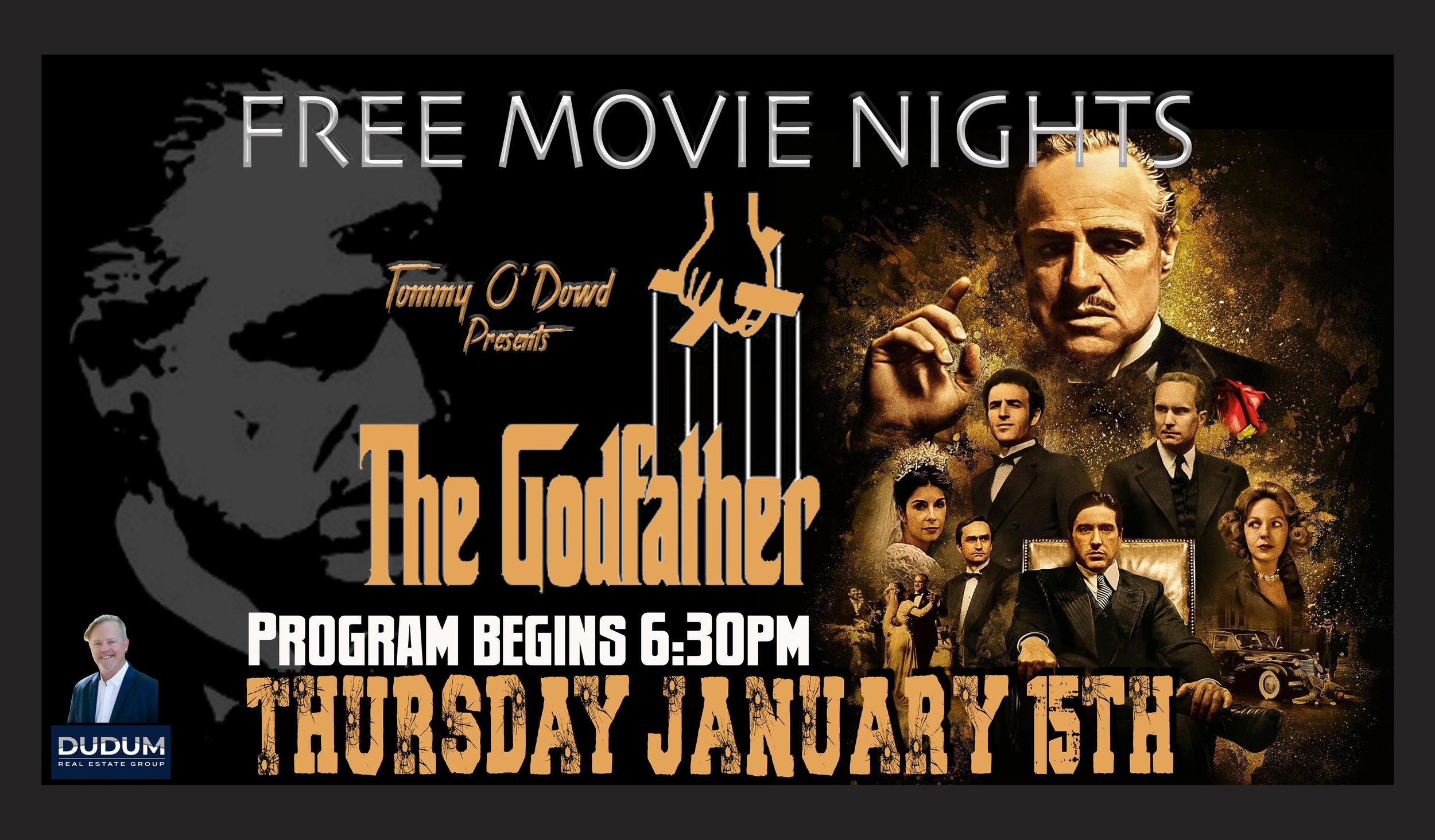 FREE Movie NIGHT - The Godfather sponsored by Tommy O'Dowd