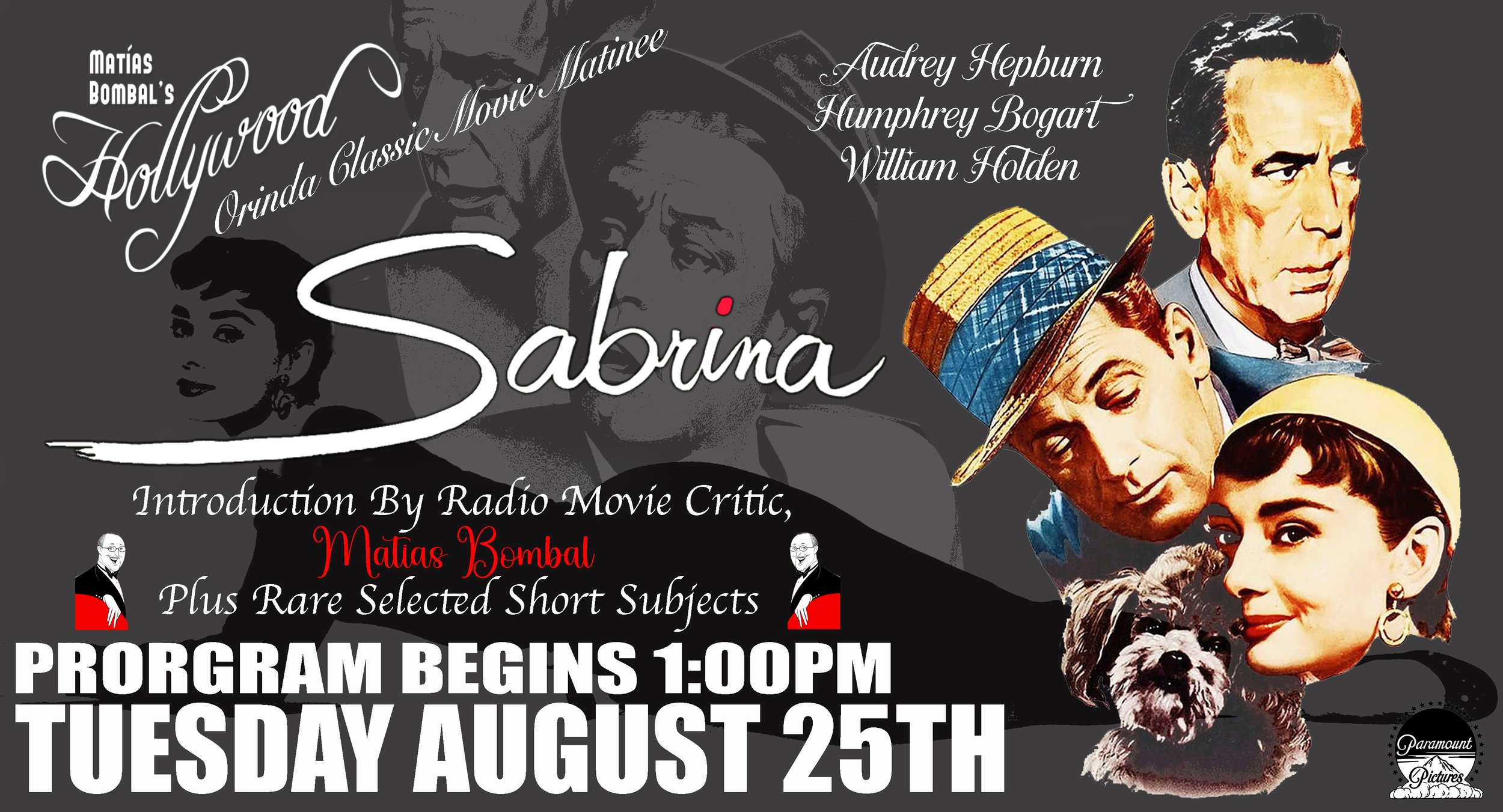 Orinda Theatre's Classic Movie Matinee, hosted by Film Critic, Matías Bombal (last Tuesday of each month)