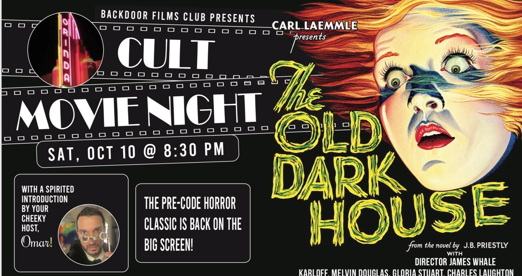 CULT MOVIE NIGHT - THE OLD DARK HOUSE presented by Backdoor Films