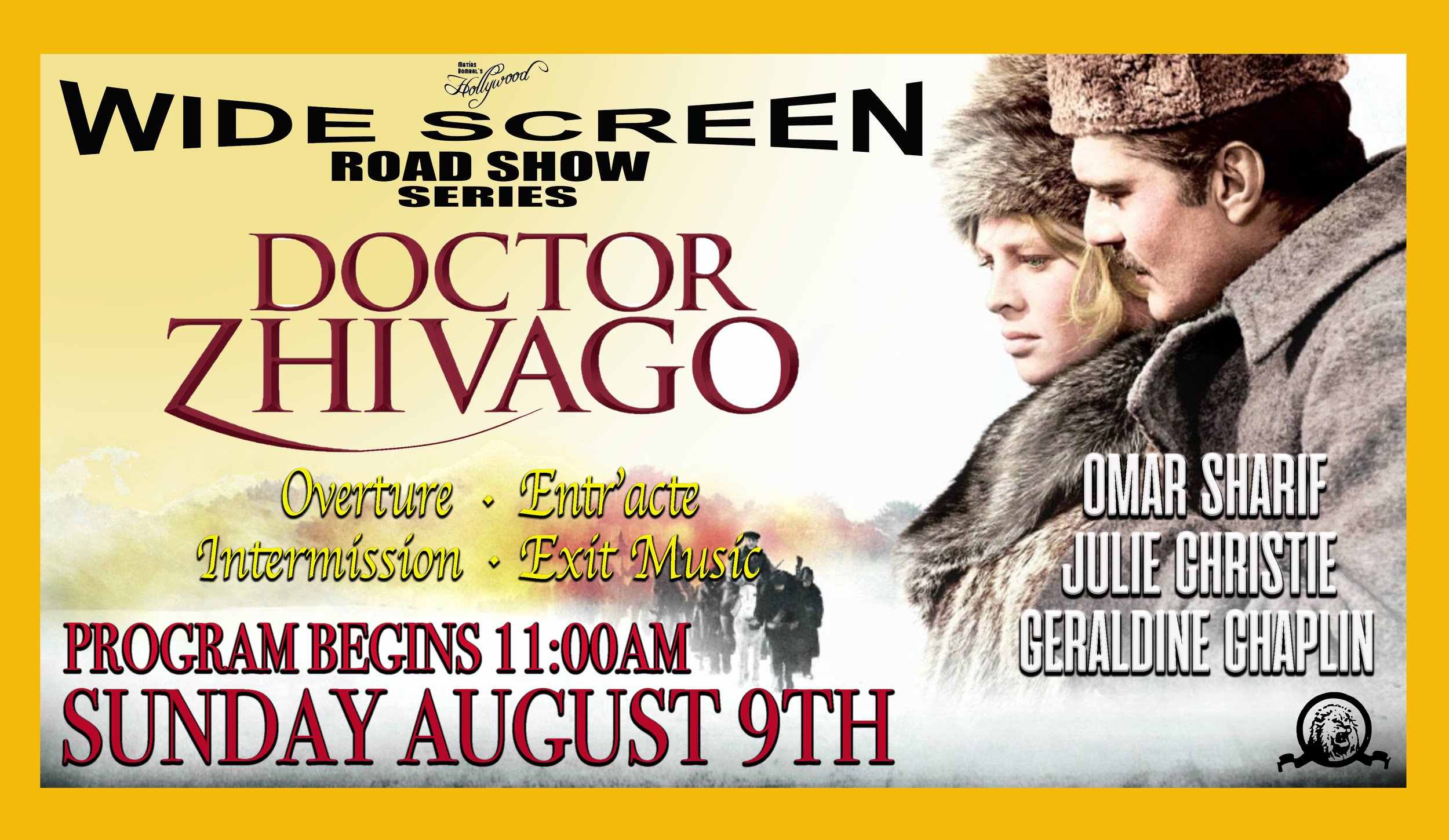 Wide Screen Road Show, hosted by Film Critic, Matías Bombal (Second Sunday each month)